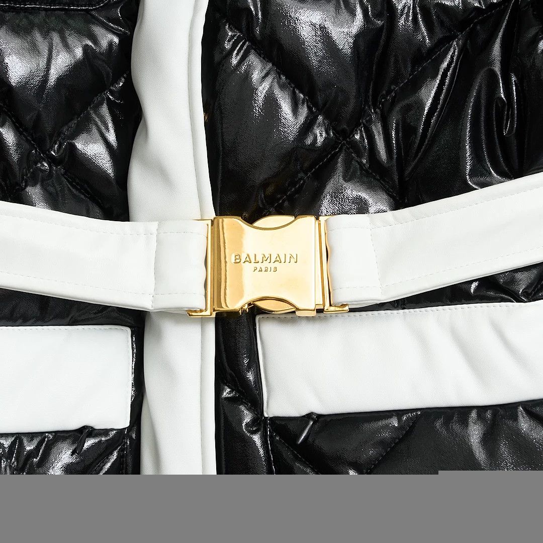 Balmain Balmain Women's Quilted Belted Vest Size M / US 6-8 / IT 42-44 - 3 Thumbnail