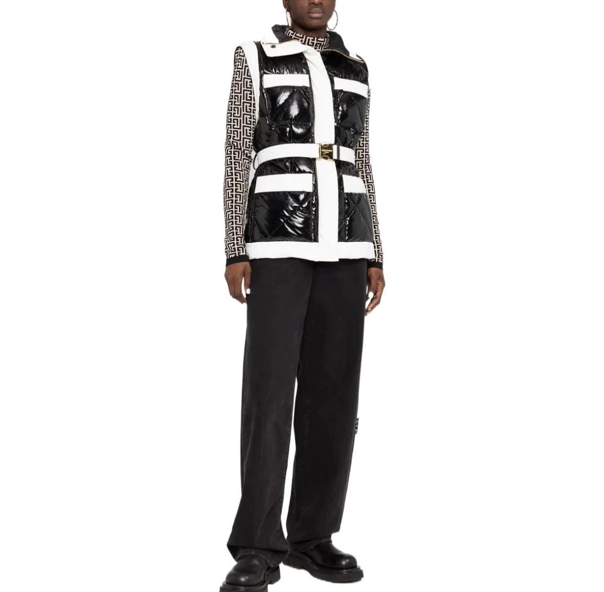 Balmain Balmain Women's Quilted Belted Vest Size M / US 6-8 / IT 42-44 - 8 Thumbnail