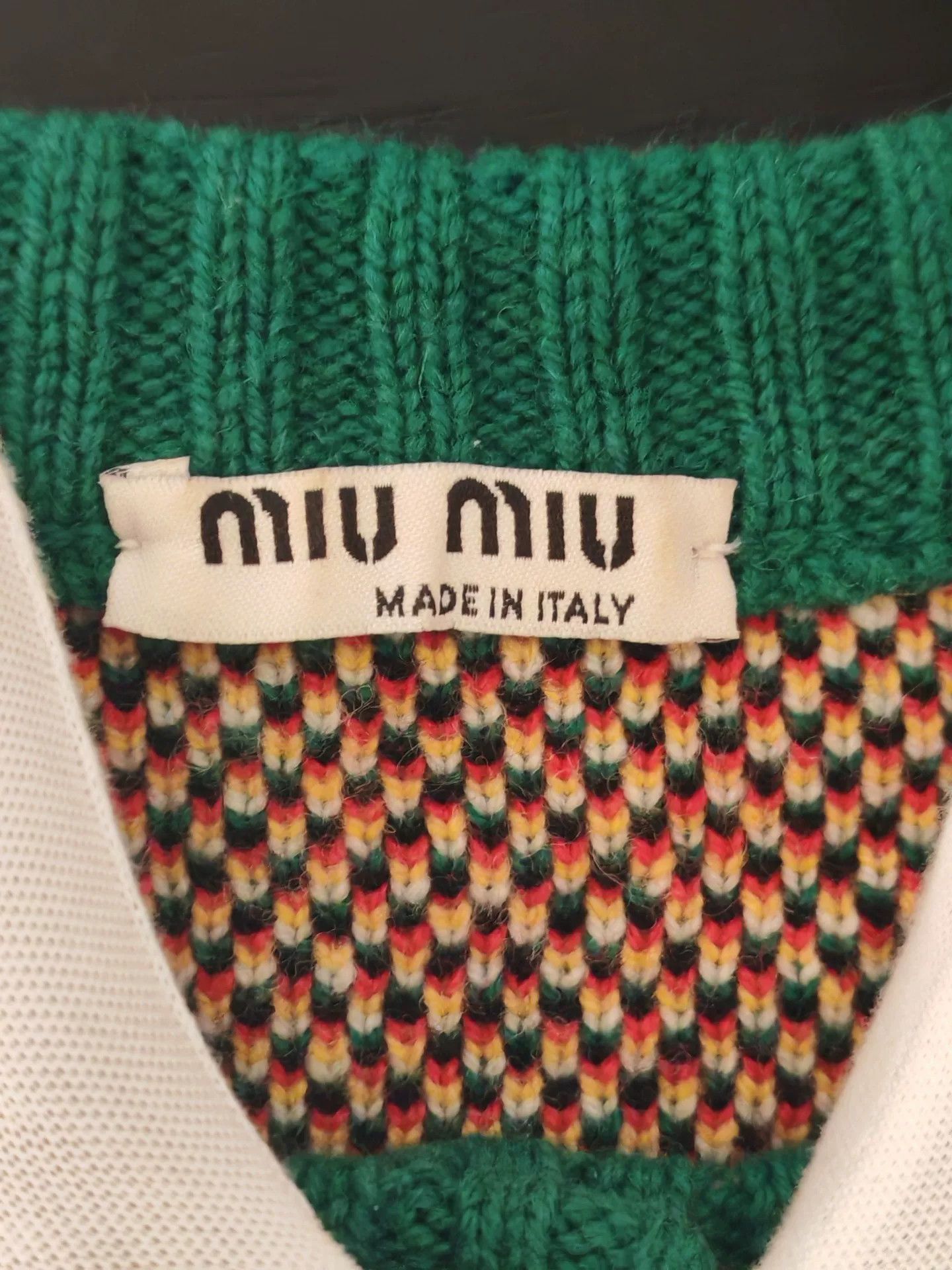 Miu Miu Miu Miu Green Checkered Knit Suit Size M / US 6-8 / IT 42-44 - 7 Thumbnail