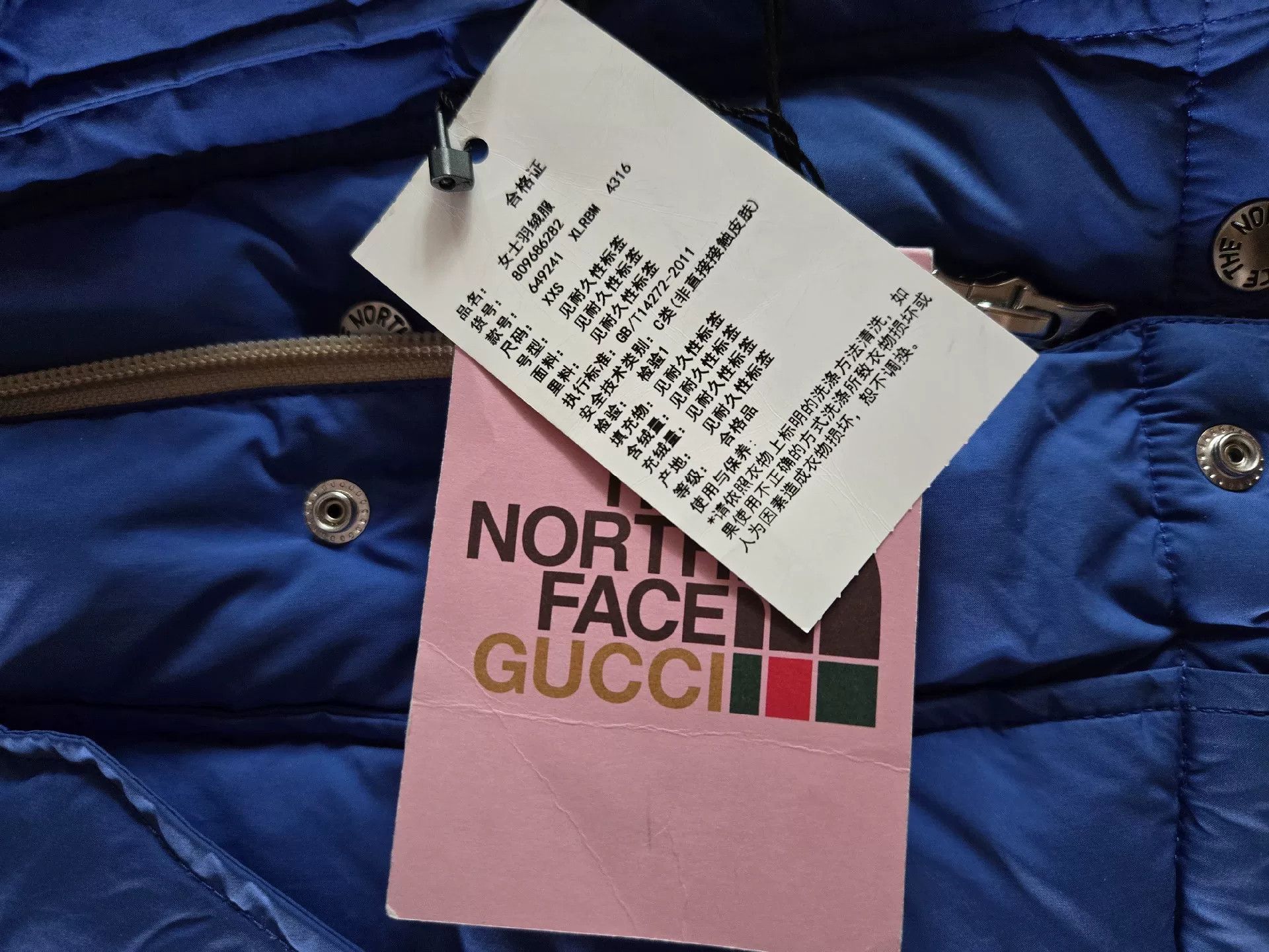 Gucci Gucci x The North Face Blue Down Jacket Size M / US 6-8 / IT 42-44 - 4 Thumbnail