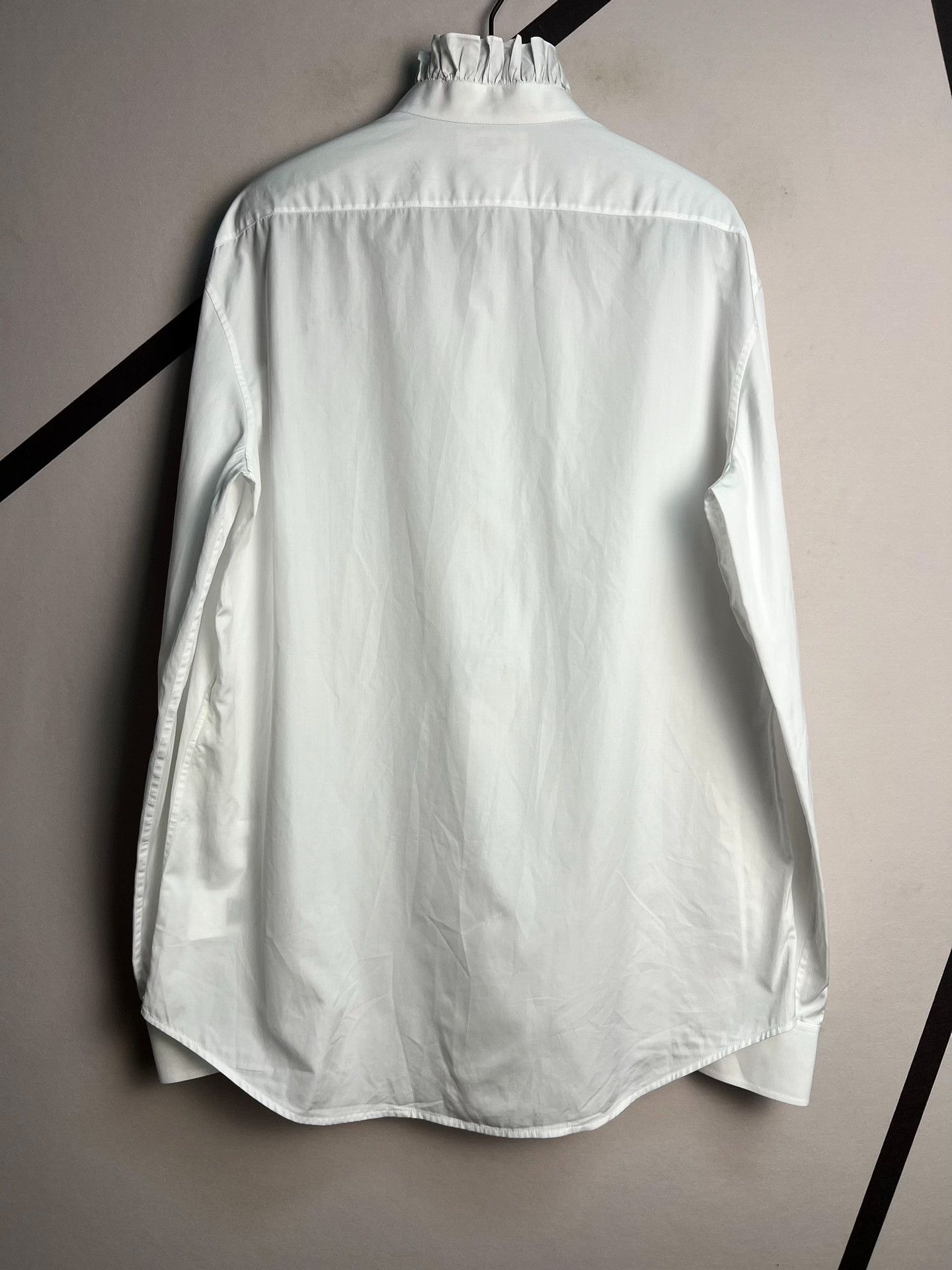 Celine Celine 21FW Runway White Lotus Collar Shirt Size S / US 4 / IT 40 - 2 Thumbnail