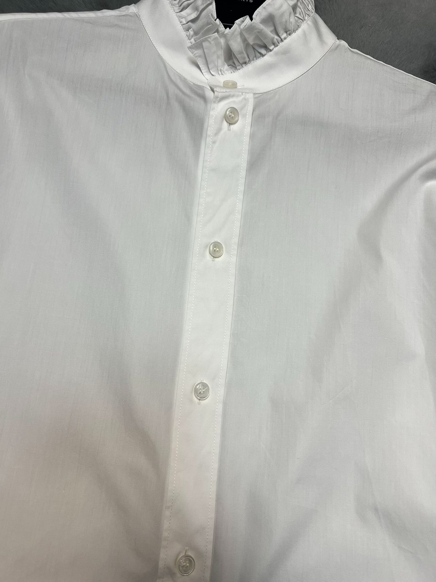 Celine Celine 21FW Runway White Lotus Collar Shirt Size S / US 4 / IT 40 - 4 Thumbnail