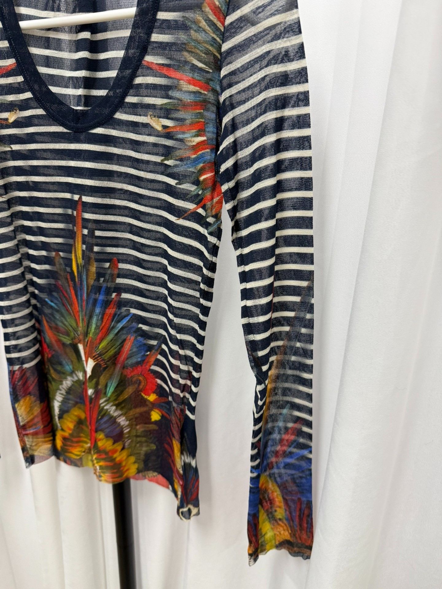 Jean Paul Gaultier Jean Paul Gaultier Striped Mesh Top Size M / US 6-8 / IT 42-44 - 2 Thumbnail