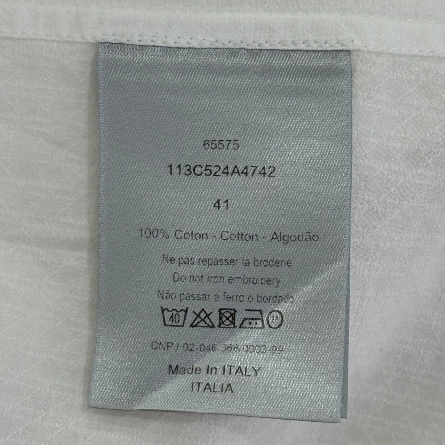 Dior DIOR Cotton Jacquard CD Embroidery Shirt Size US M / EU 48-50 / 2 - 4 Thumbnail