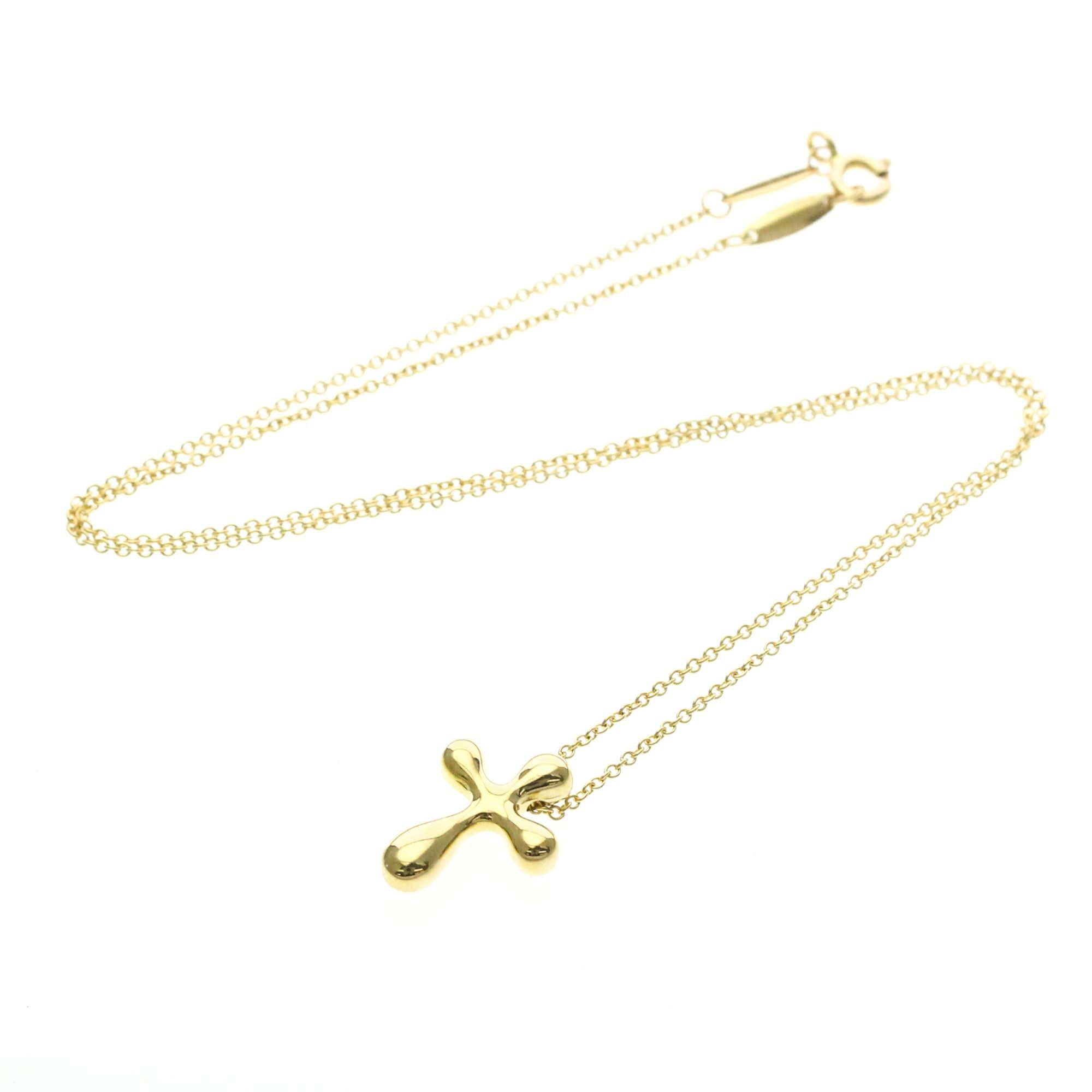 Tiffany & Co. Tiffany Small Cross Necklace Yellow Gold (18K) No Stone Men,Women Fashion Pendant Necklace (Gold) Size ONE SIZE - 14 Thumbnail