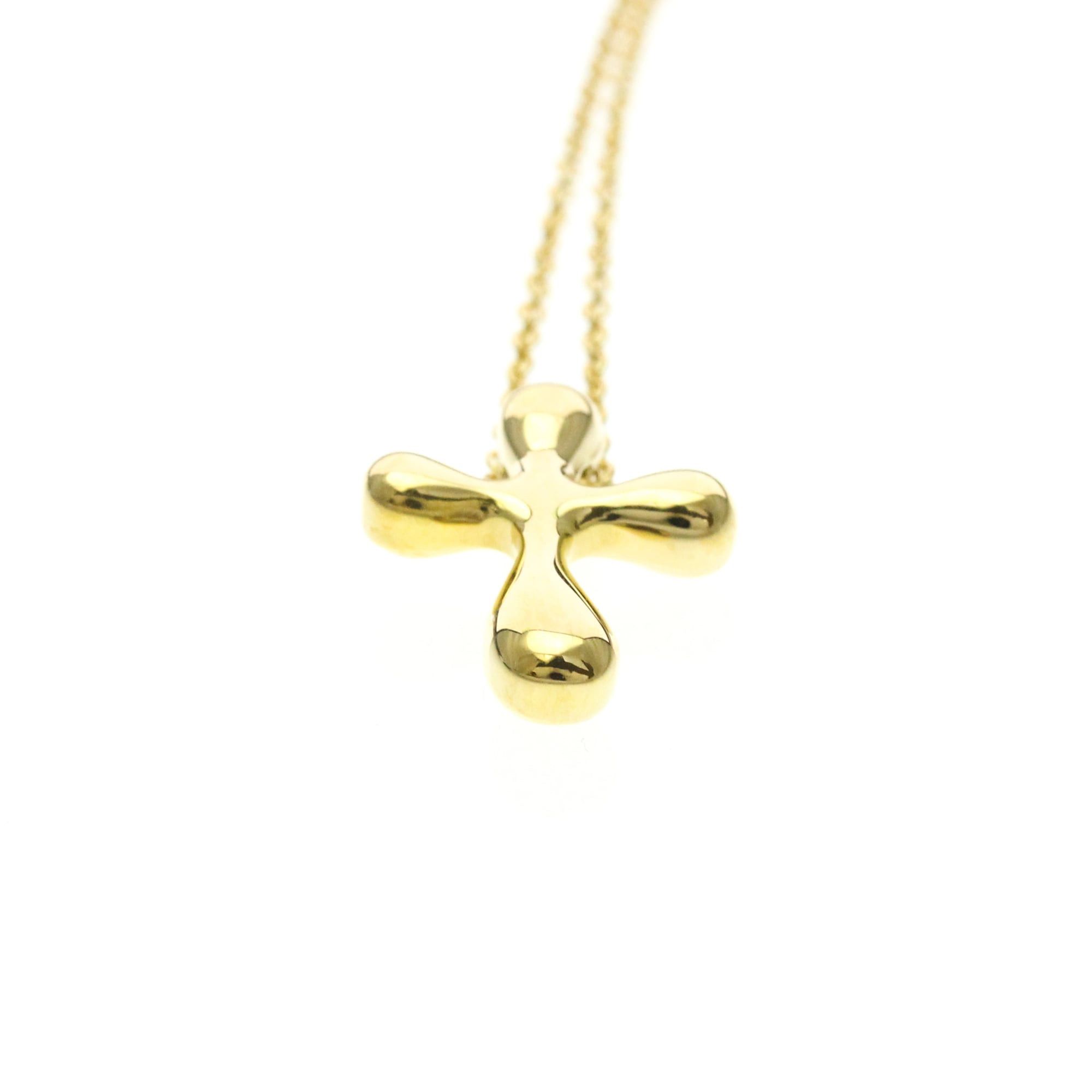 Tiffany & Co. Tiffany Small Cross Necklace Yellow Gold (18K) No Stone Men,Women Fashion Pendant Necklace (Gold) Size ONE SIZE - 4 Thumbnail
