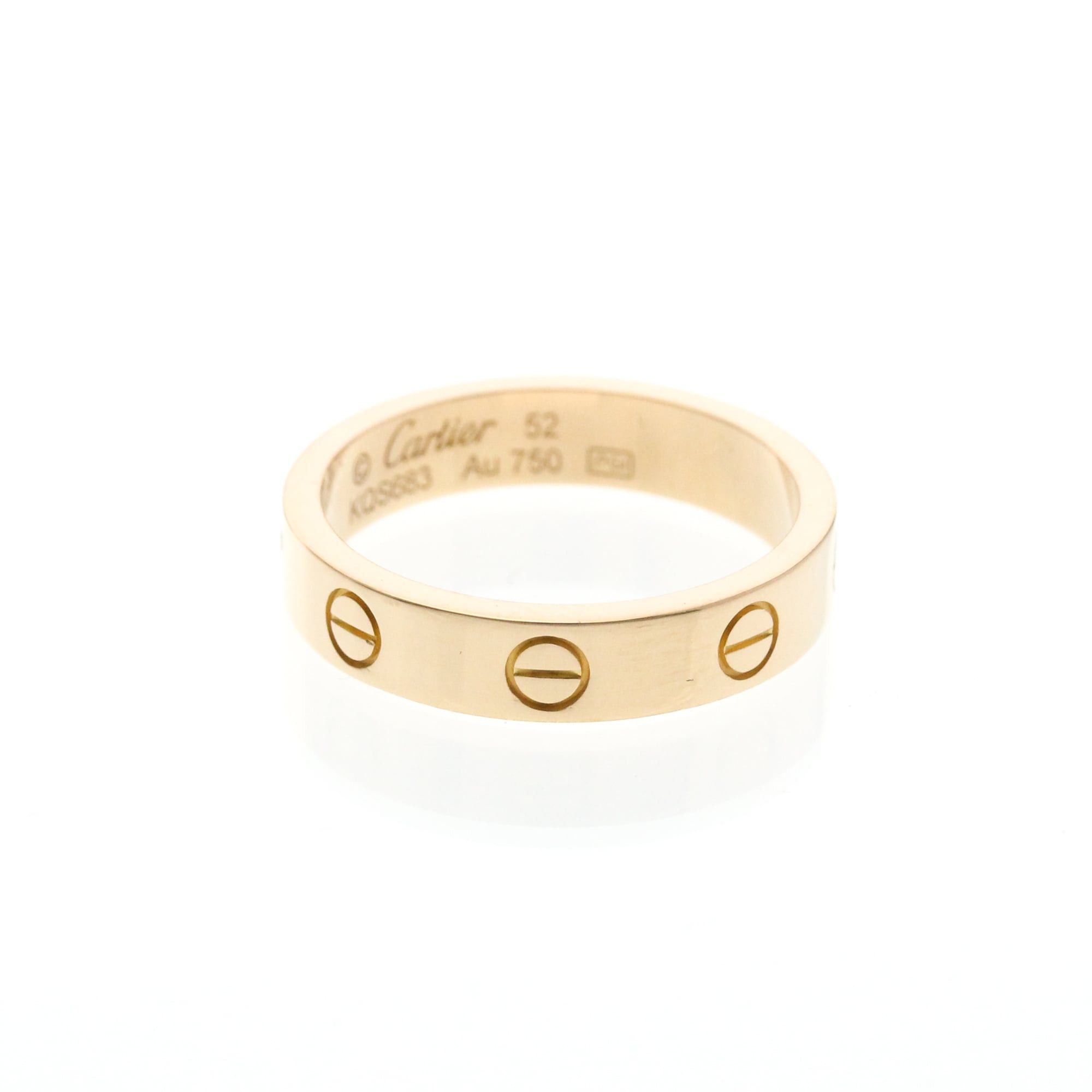 Cartier Cartier Mini Love Ring With 1 Diamond Pink Gold (18K) Fashion Diamond Band Ring Pink Gold Size ONE SIZE - 2 Thumbnail