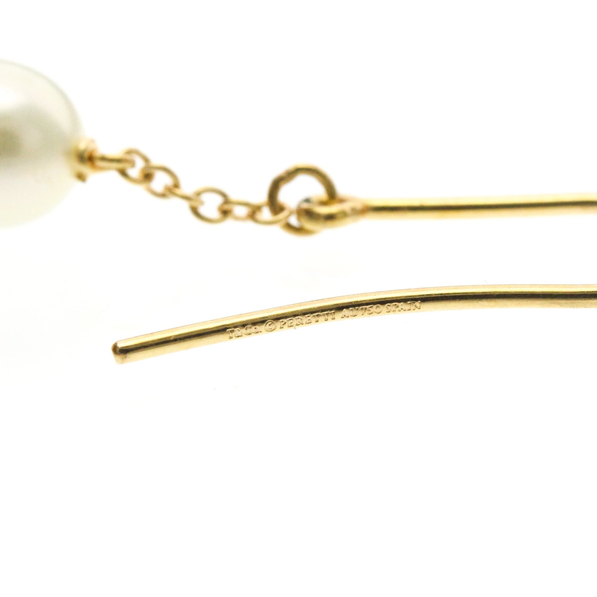 Tiffany & Co. Tiffany By The Yard Pearl Earrings Freshwater Pearl Yellow Gold (18K) Drop Earrings Size ONE SIZE - 4 Thumbnail