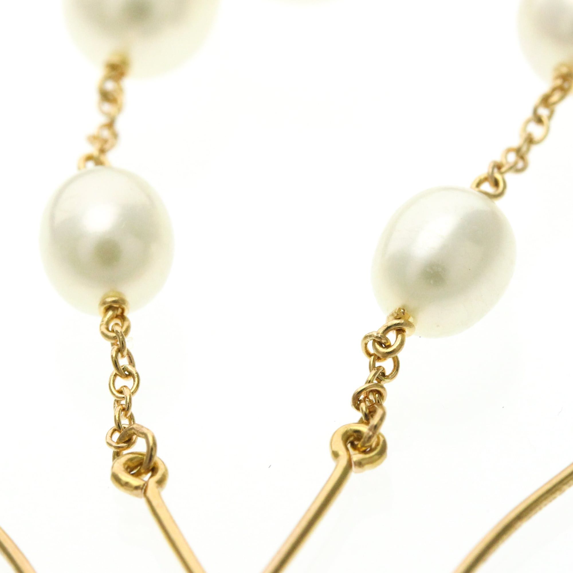Tiffany & Co. Tiffany By The Yard Pearl Earrings Freshwater Pearl Yellow Gold (18K) Drop Earrings Size ONE SIZE - 8 Thumbnail