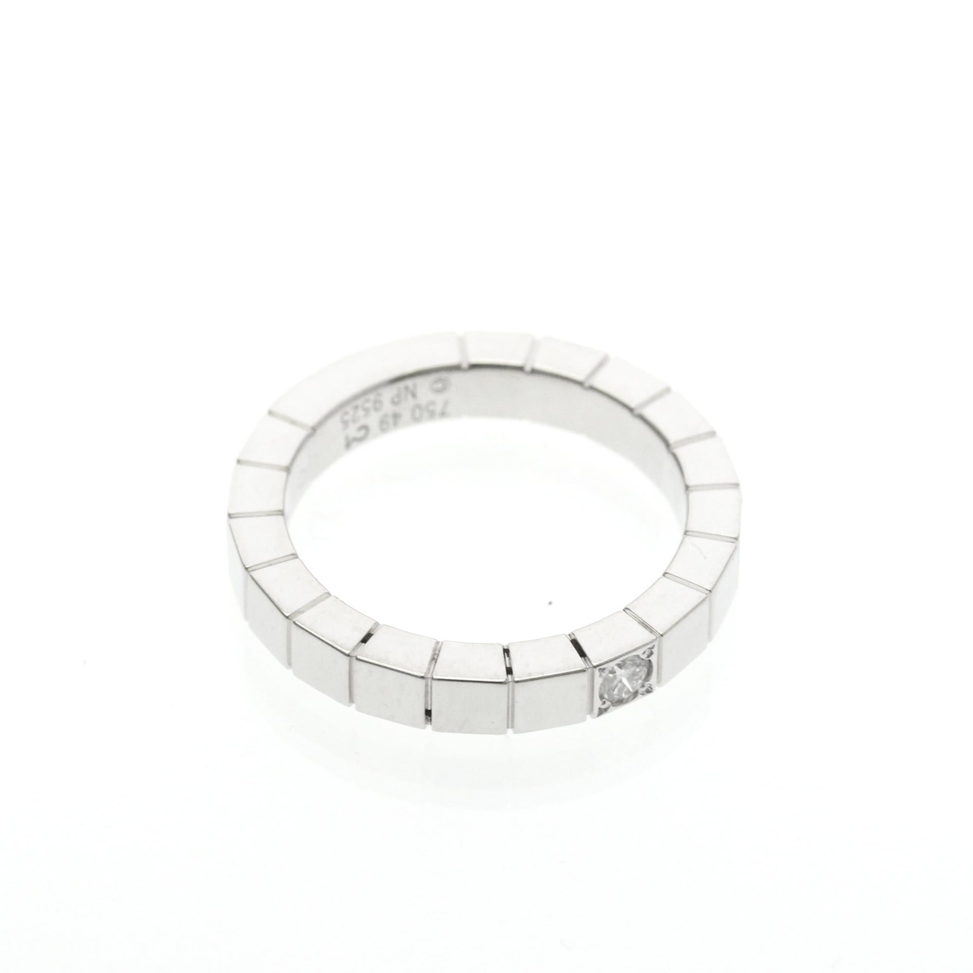 Cartier Cartier Lanieres 1P Diamond White Gold (18K) Fashion Diamond Band Ring Silver Size ONE SIZE - 9 Thumbnail