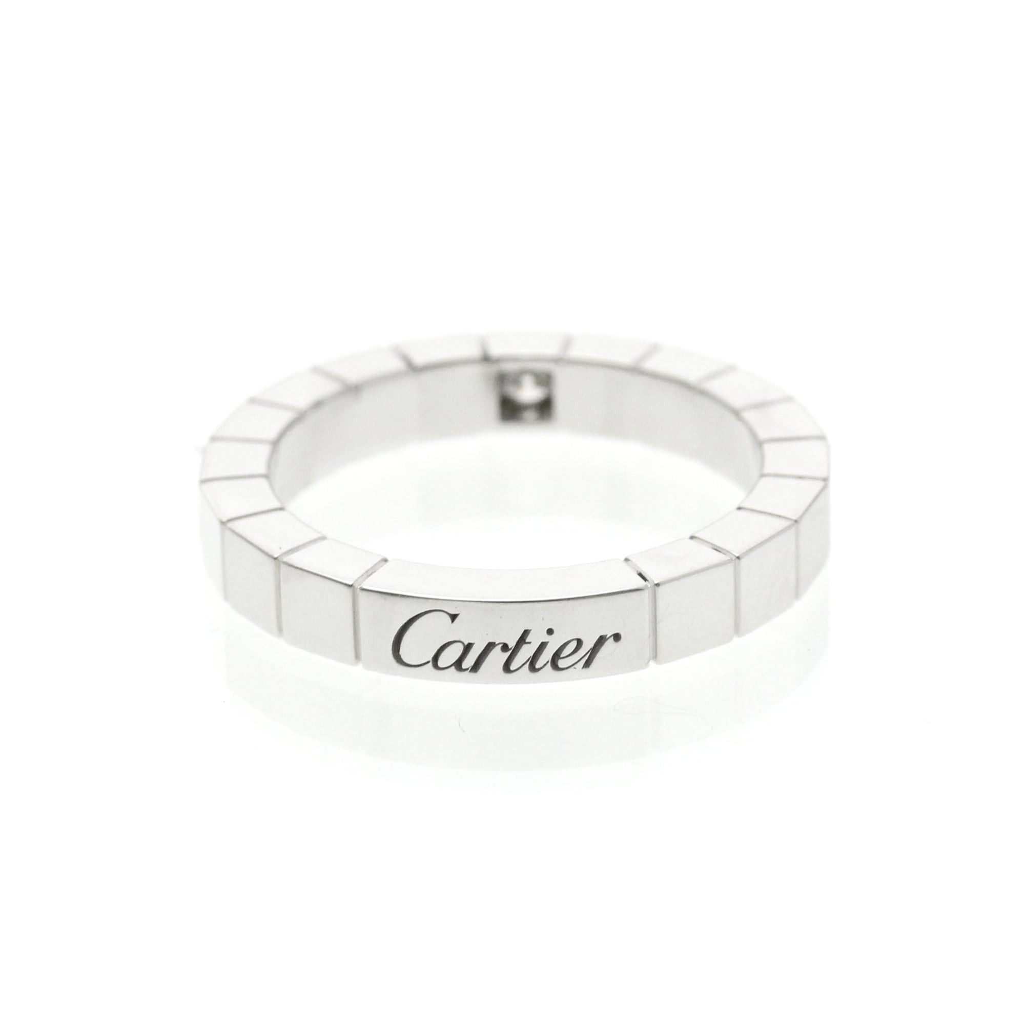Cartier Cartier Lanieres 1P Diamond White Gold (18K) Fashion Diamond Band Ring Silver Size ONE SIZE - 3 Thumbnail