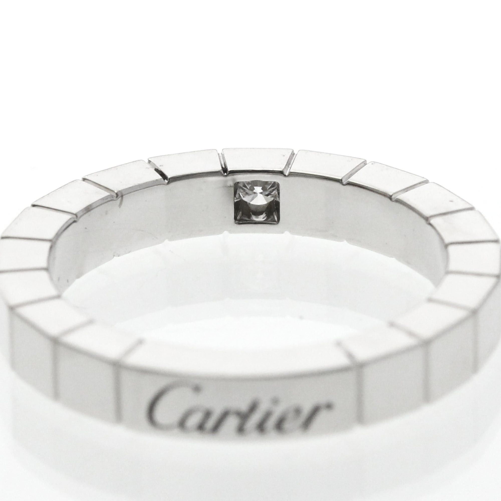 Cartier Cartier Lanieres 1P Diamond White Gold (18K) Fashion Diamond Band Ring Silver Size ONE SIZE - 7 Thumbnail