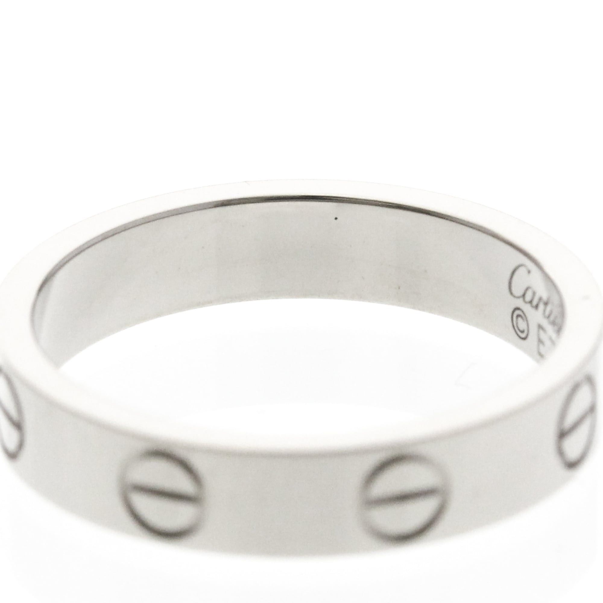 Cartier Cartier Mini Love Ring White Gold (18K) Fashion No Stone Band Ring Silver Size ONE SIZE - 6 Thumbnail