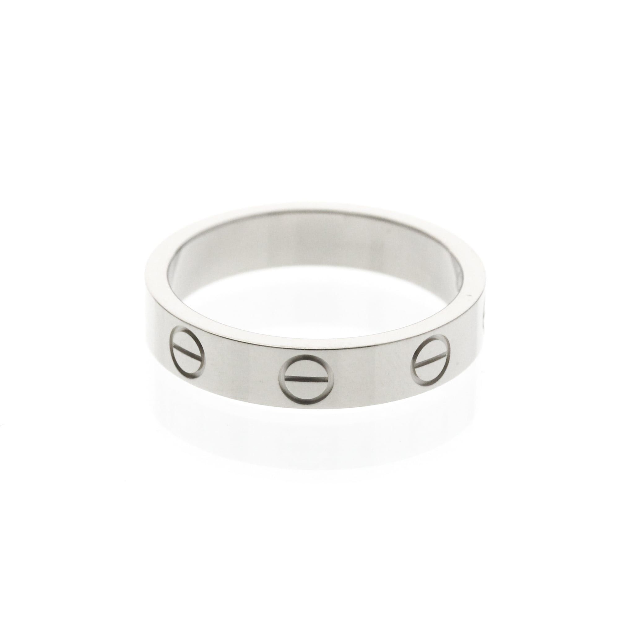 Cartier Cartier Mini Love Ring White Gold (18K) Fashion No Stone Band Ring Silver Size ONE SIZE - 2 Thumbnail