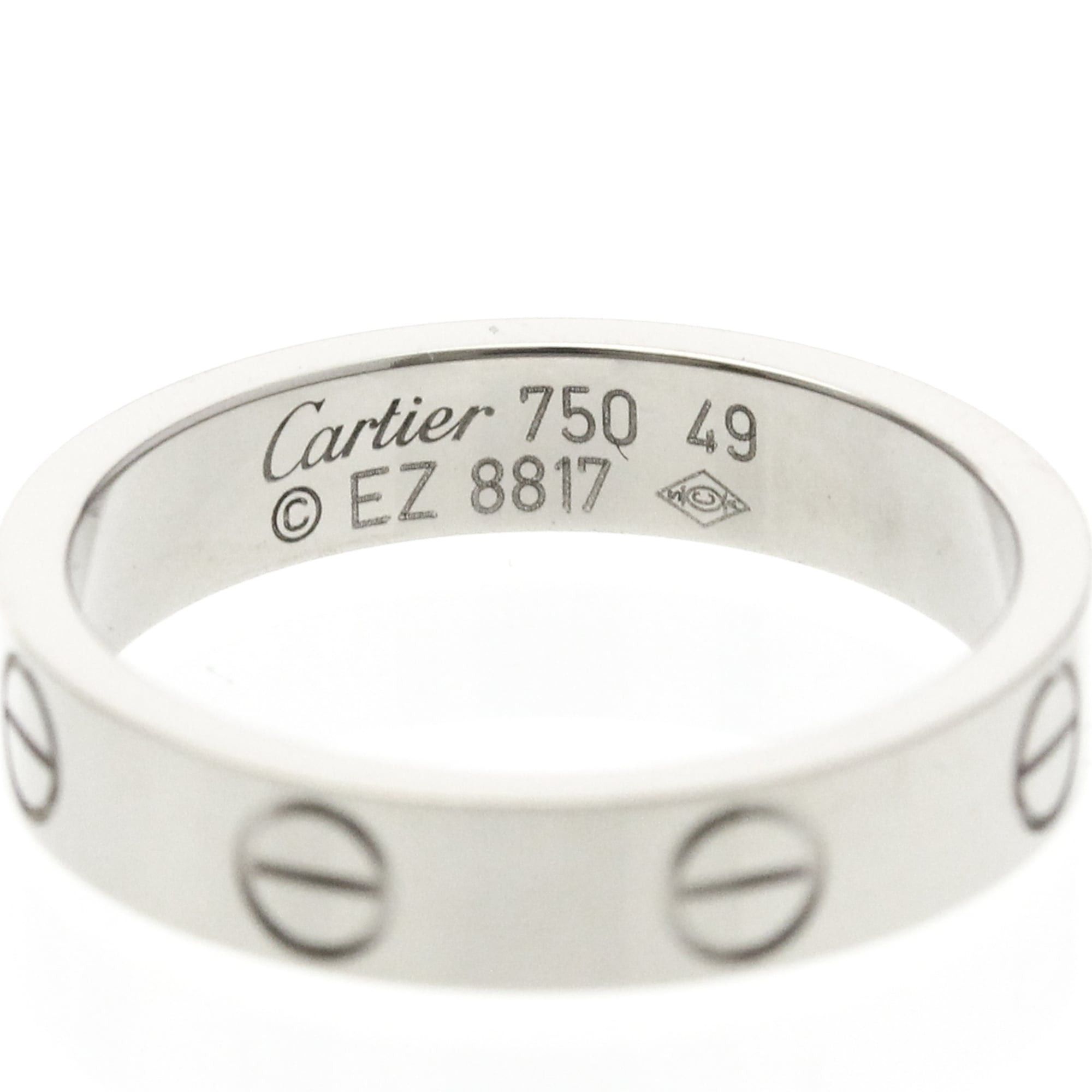 Cartier Cartier Mini Love Ring White Gold (18K) Fashion No Stone Band Ring Silver Size ONE SIZE - 5 Thumbnail