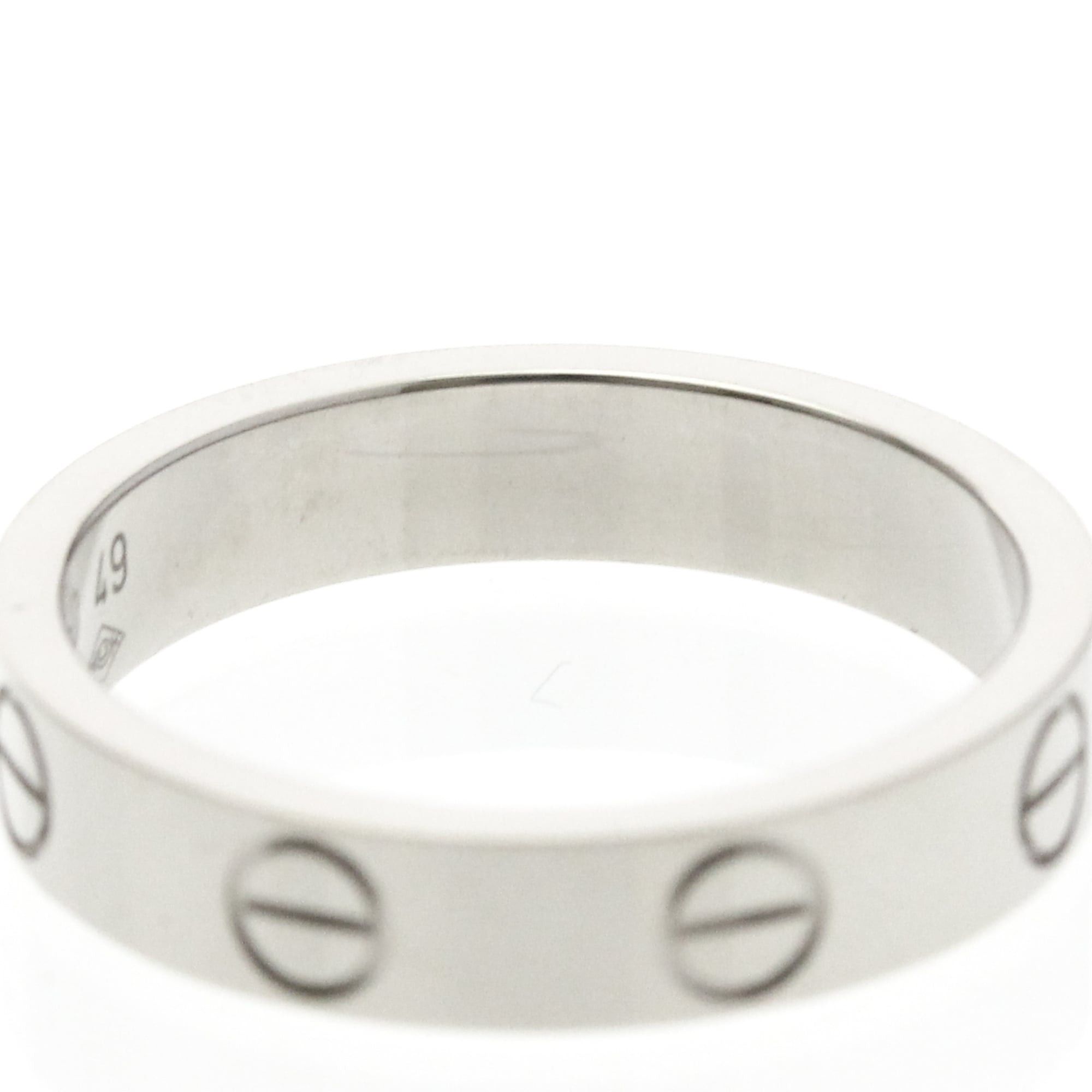 Cartier Cartier Mini Love Ring White Gold (18K) Fashion No Stone Band Ring Silver Size ONE SIZE - 8 Thumbnail