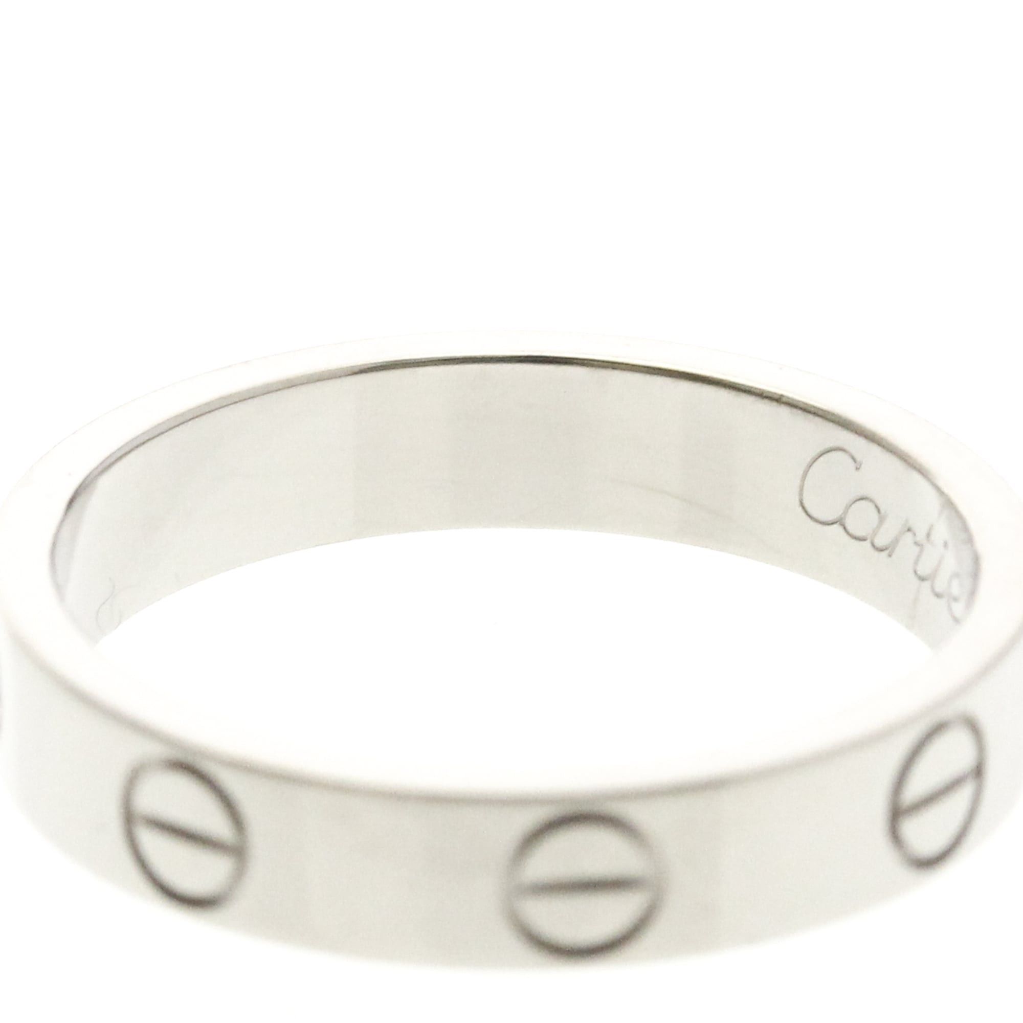 Cartier Cartier Mini Love Ring White Gold (18K) Fashion No Stone Band Ring Silver Size ONE SIZE - 8 Thumbnail