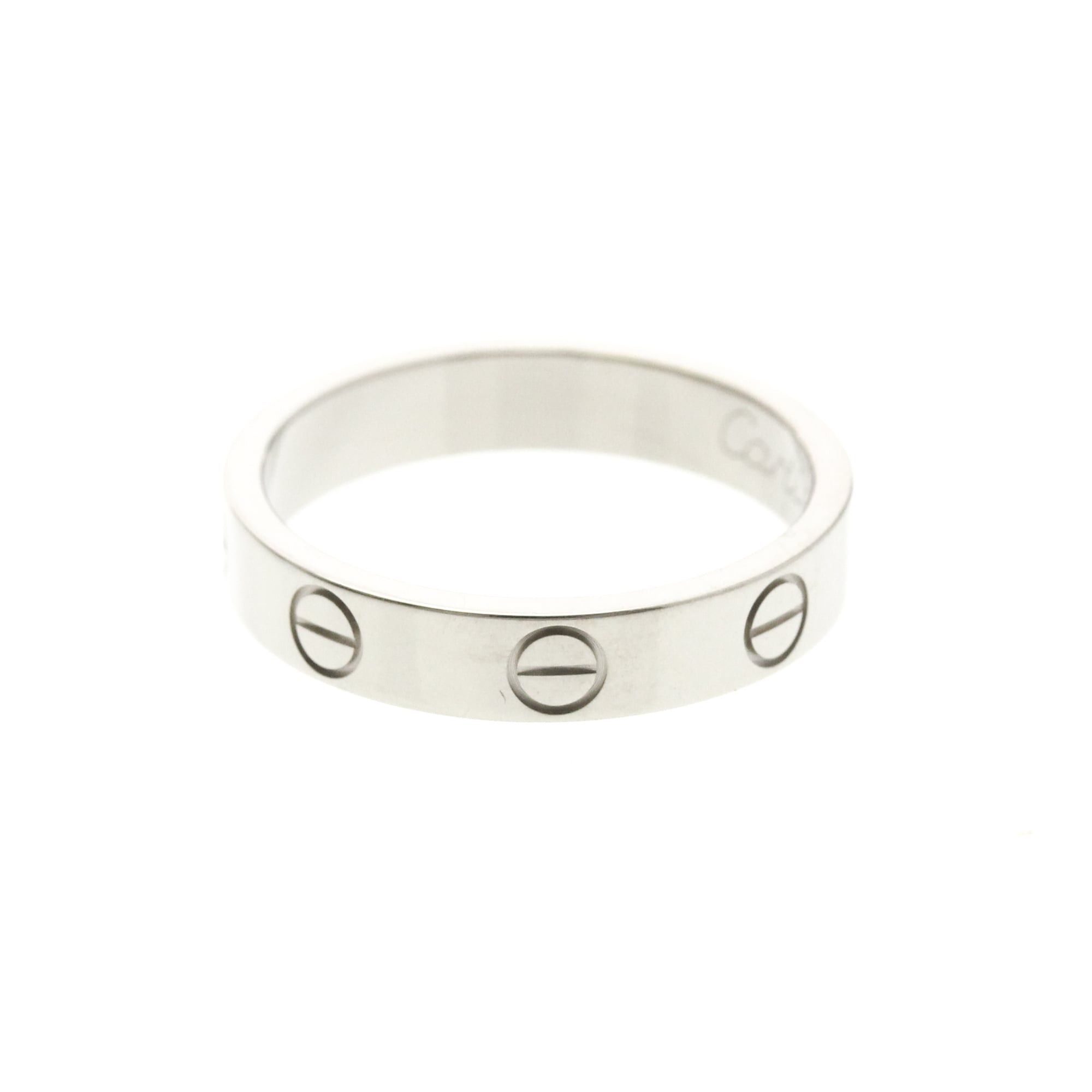 Cartier Cartier Mini Love Ring White Gold (18K) Fashion No Stone Band Ring Silver Size ONE SIZE - 2 Thumbnail
