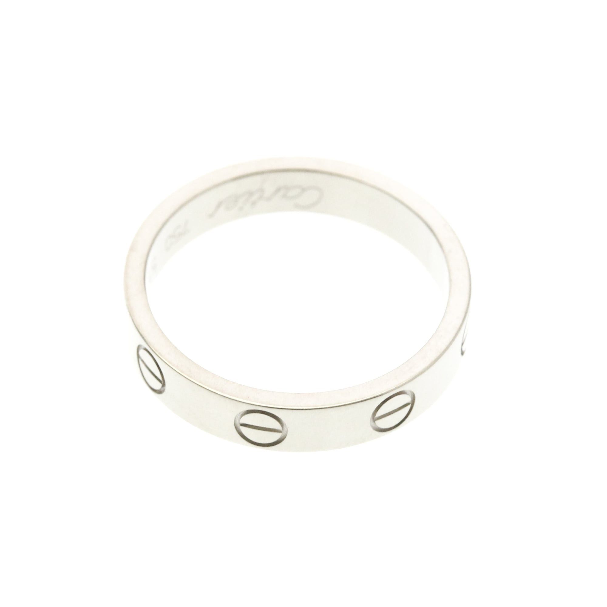 Cartier Cartier Mini Love Ring White Gold (18K) Fashion No Stone Band Ring Silver Size ONE SIZE - 9 Thumbnail