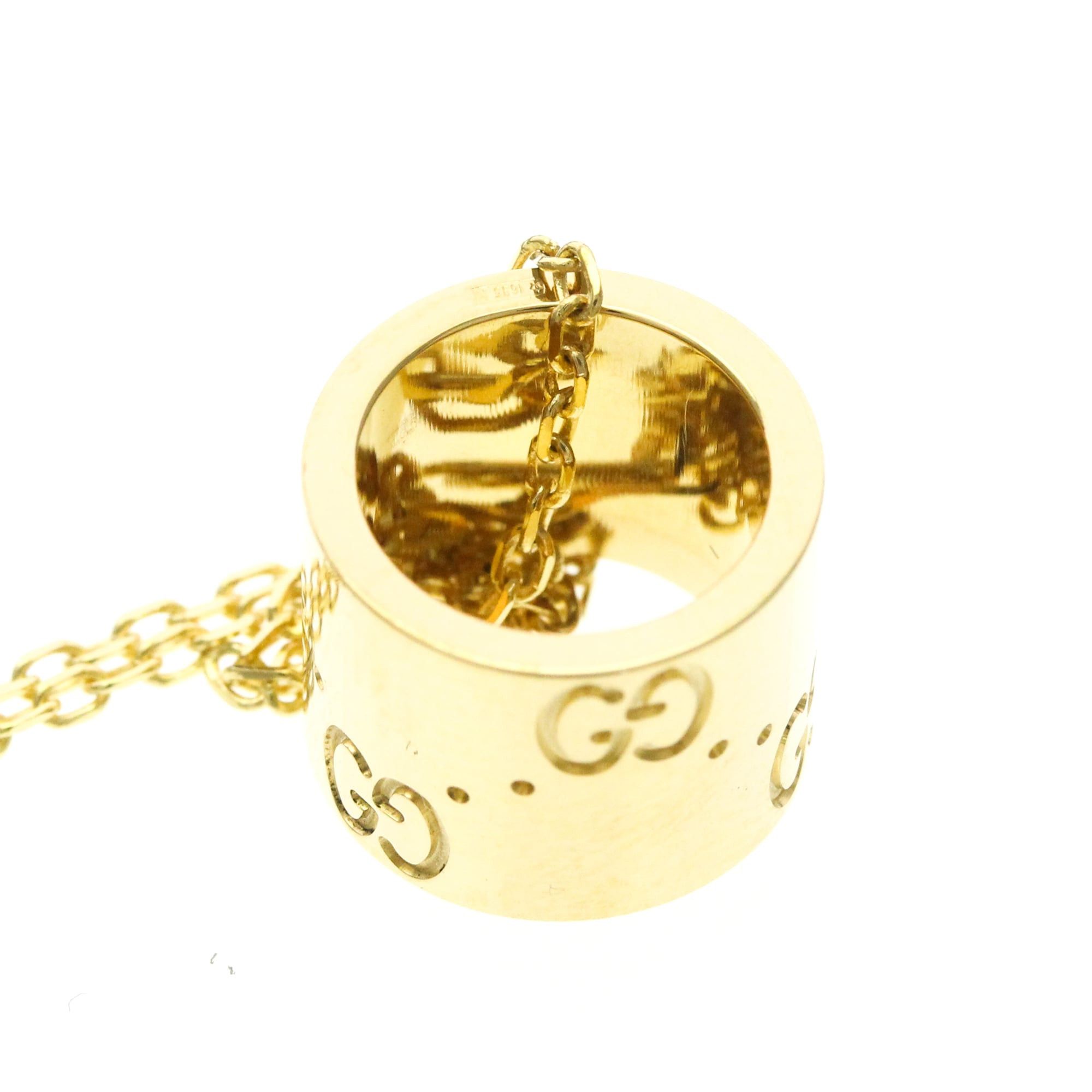 Gucci Gucci Icon Necklace Yellow Gold (18K) No Stone Women,Men Fashion Pendant Necklace (Gold) Size ONE SIZE - 6 Thumbnail