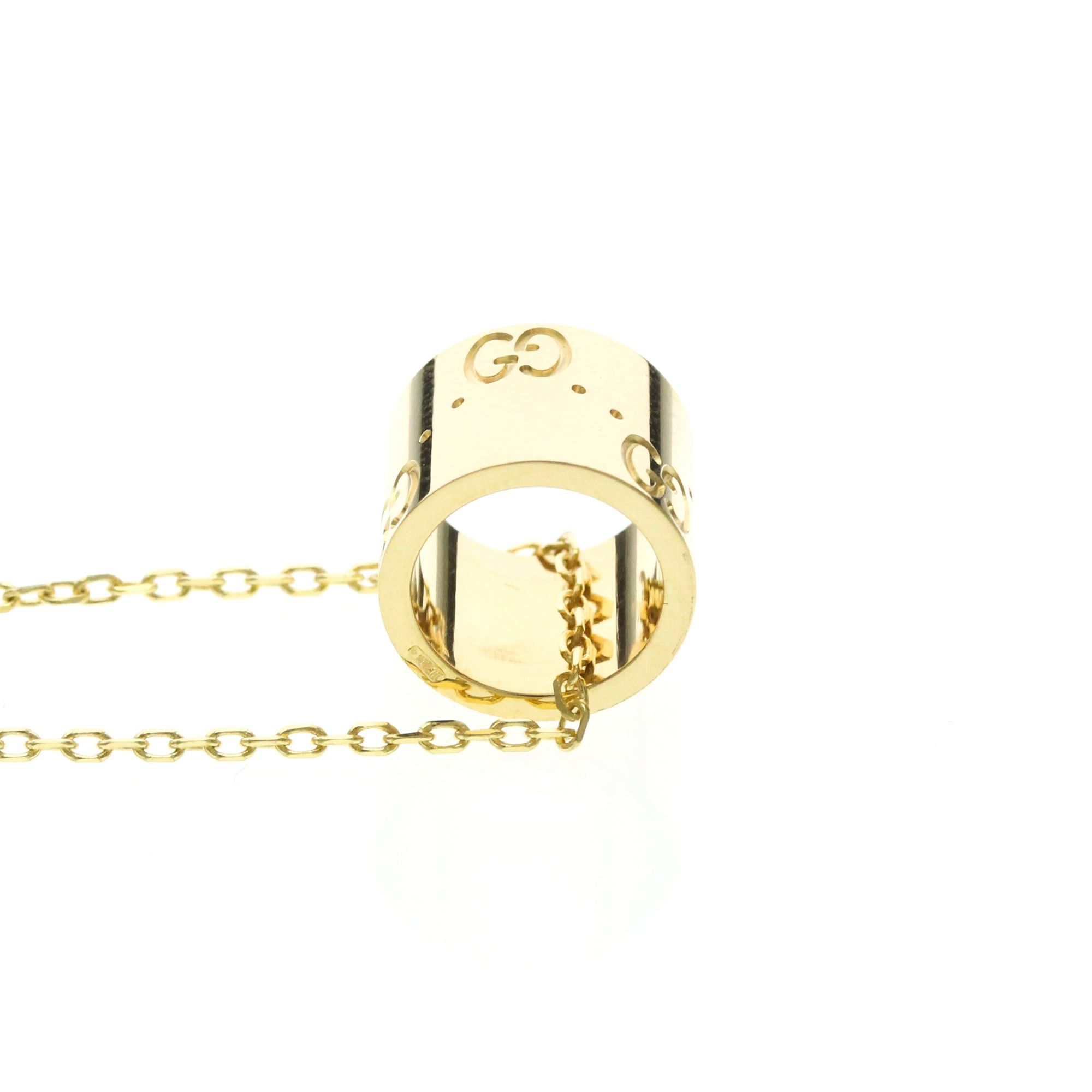 Gucci Gucci Icon Necklace Yellow Gold (18K) No Stone Women,Men Fashion Pendant Necklace (Gold) Size ONE SIZE - 3 Thumbnail