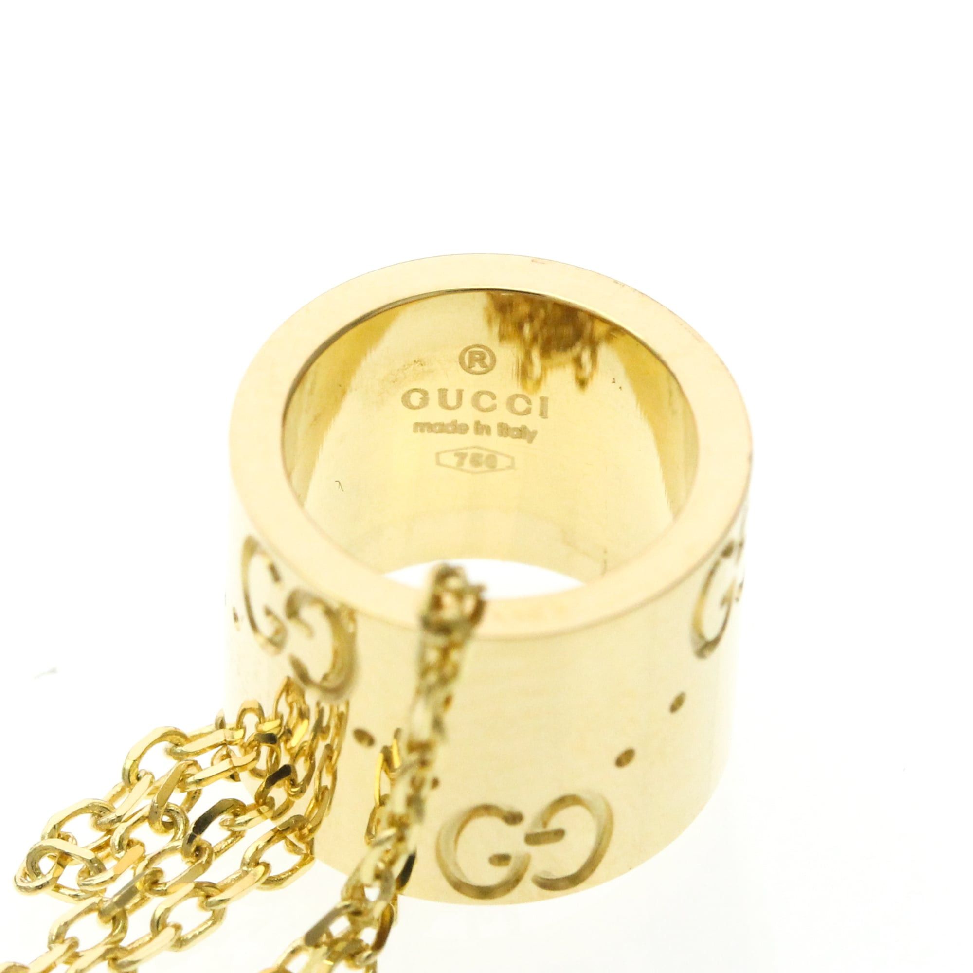 Gucci Gucci Icon Necklace Yellow Gold (18K) No Stone Women,Men Fashion Pendant Necklace (Gold) Size ONE SIZE - 5 Thumbnail