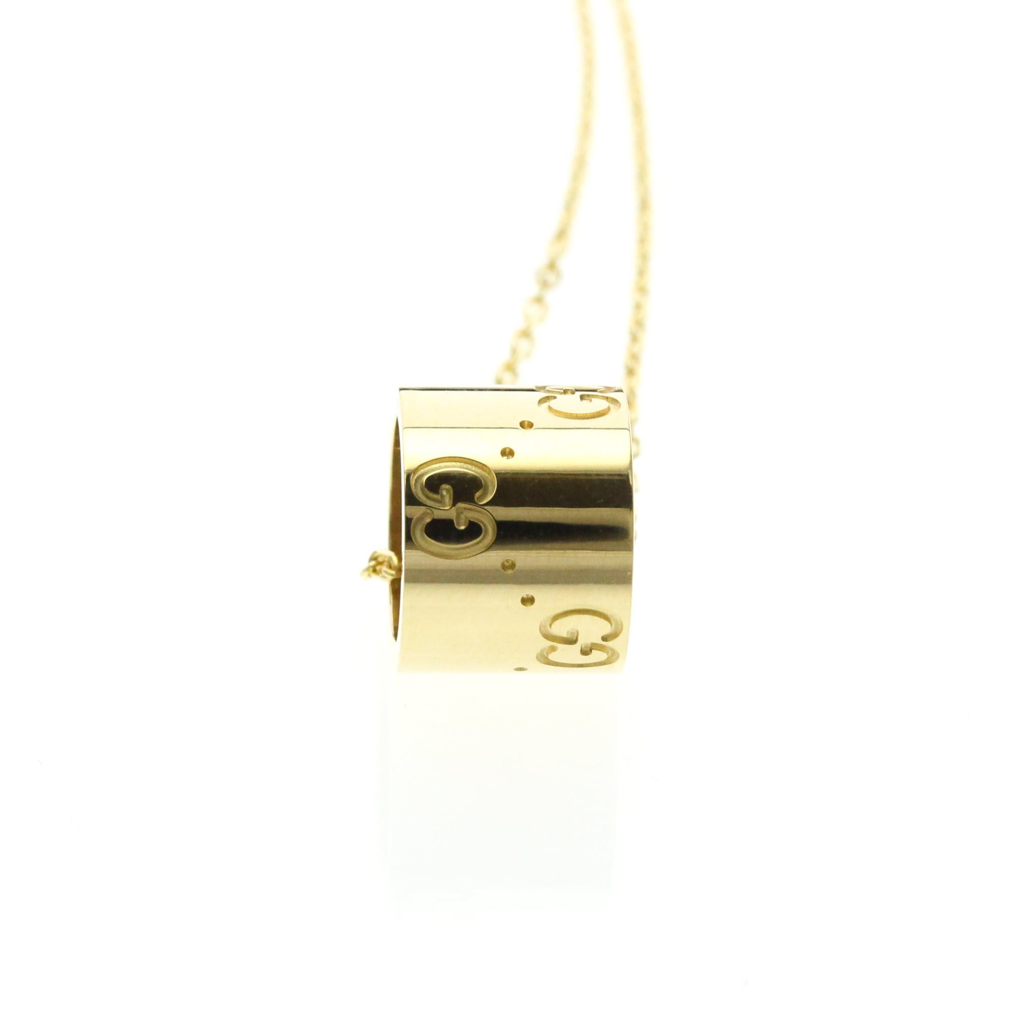 Gucci Gucci Icon Necklace Yellow Gold (18K) No Stone Women,Men Fashion Pendant Necklace (Gold) Size ONE SIZE - 4 Thumbnail