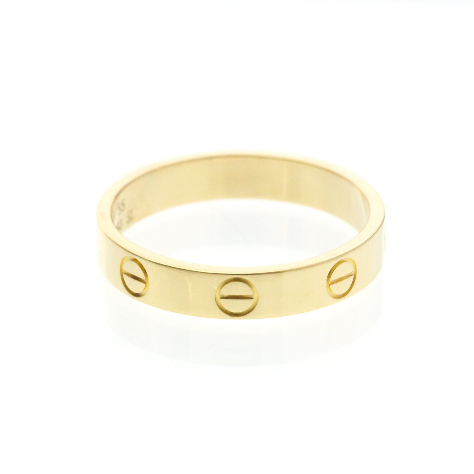 Cartier Cartier Mini Love Ring Yellow Gold (18K) Fashion No Stone Band Ring Gold Size ONE SIZE - 4 Thumbnail