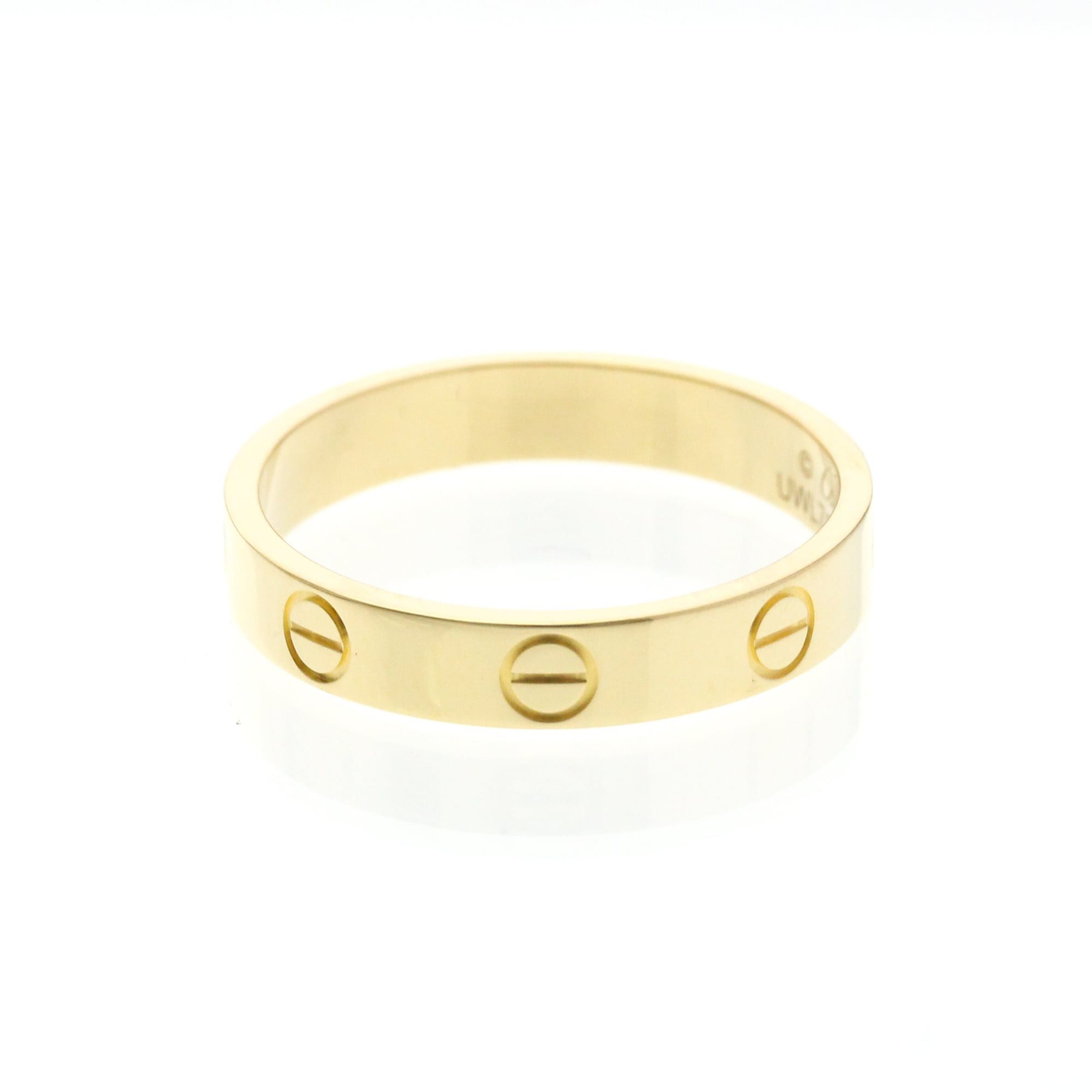 Cartier Cartier Mini Love Ring Yellow Gold (18K) Fashion No Stone Band Ring Gold Size ONE SIZE - 2 Thumbnail