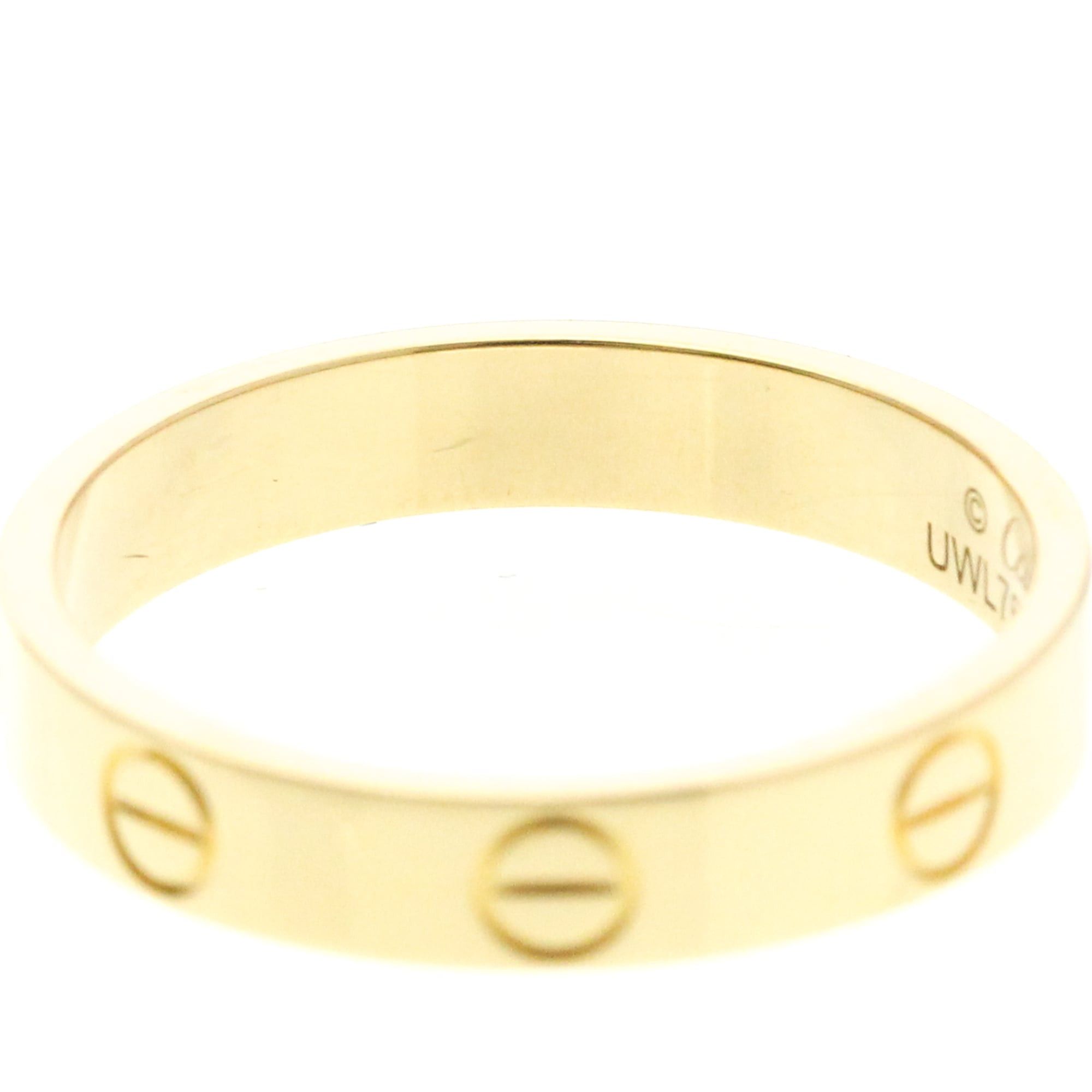 Cartier Cartier Mini Love Ring Yellow Gold (18K) Fashion No Stone Band Ring Gold Size ONE SIZE - 6 Thumbnail