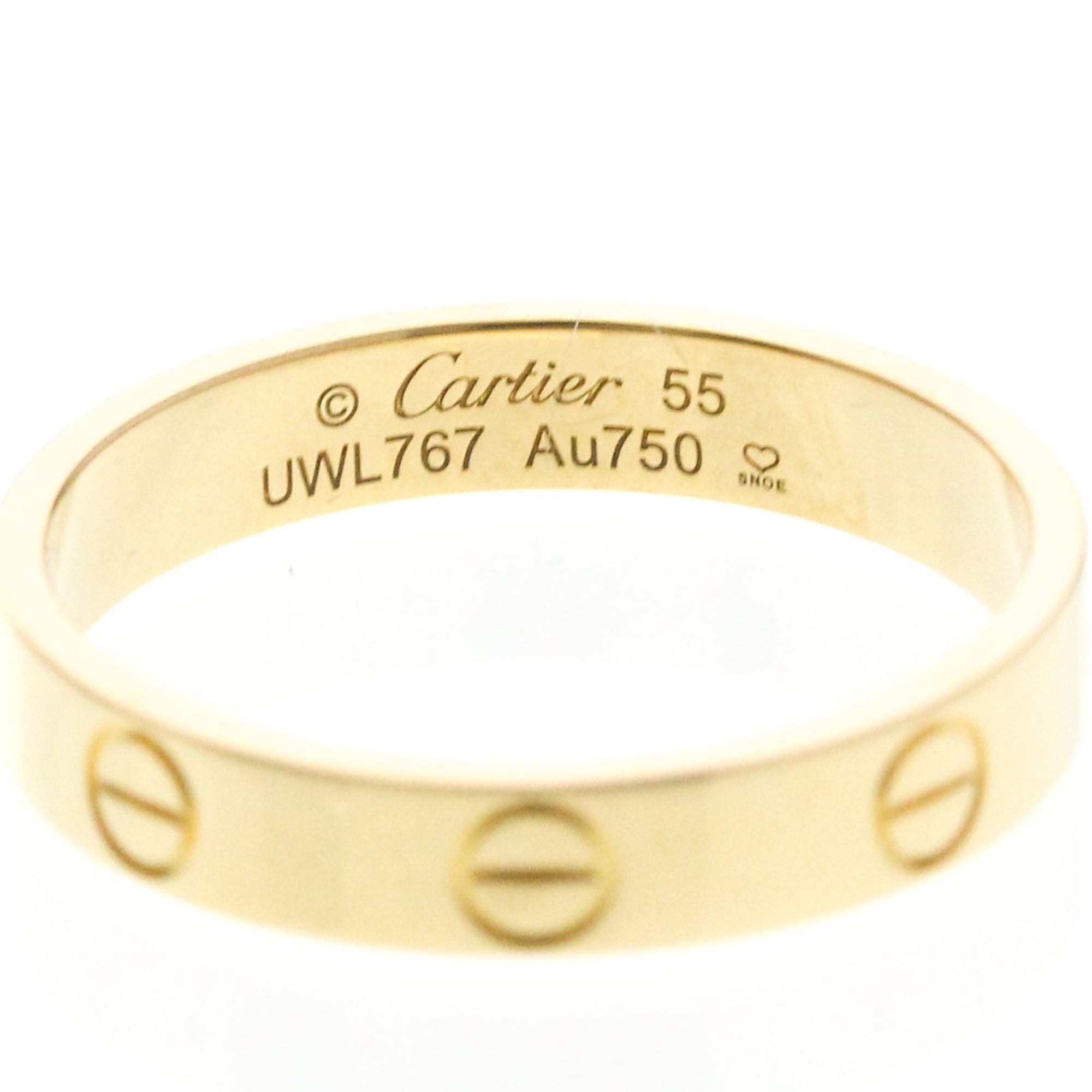 Cartier Cartier Mini Love Ring Yellow Gold (18K) Fashion No Stone Band Ring Gold Size ONE SIZE - 5 Thumbnail