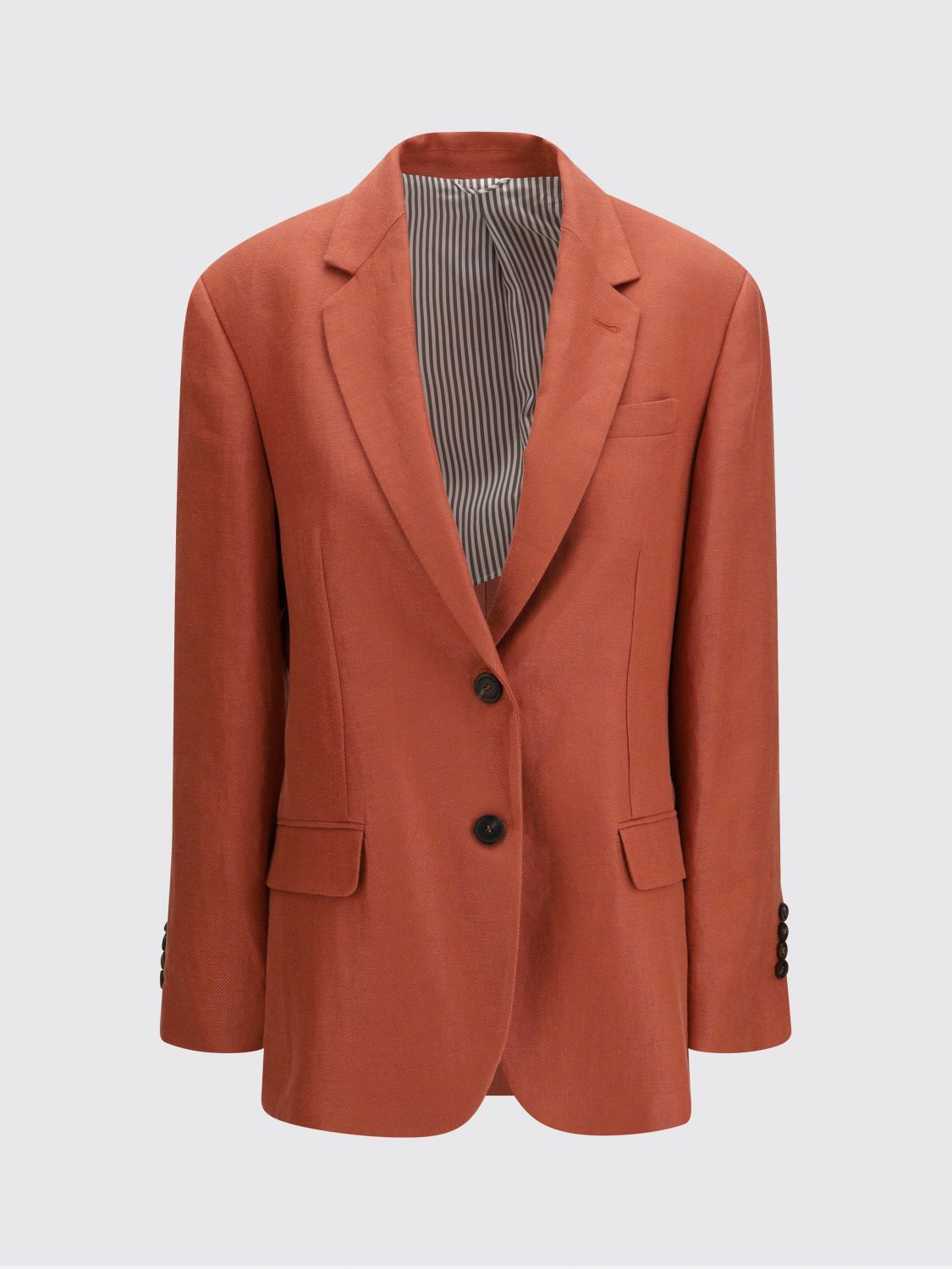 Brunello Cucinelli Brunello Cucinelli Jacket Woman Orange Size S / US 4 / IT 40 - 2 Thumbnail