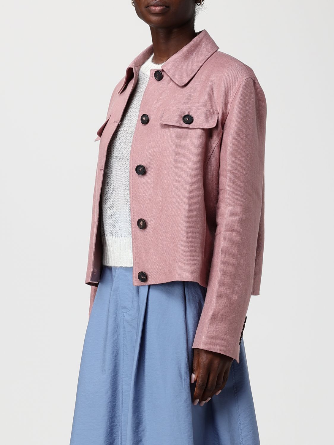 Brunello Cucinelli Brunello Cucinelli Jacket Woman Pink Size M / US 6-8 / IT 42-44 - 4 Thumbnail