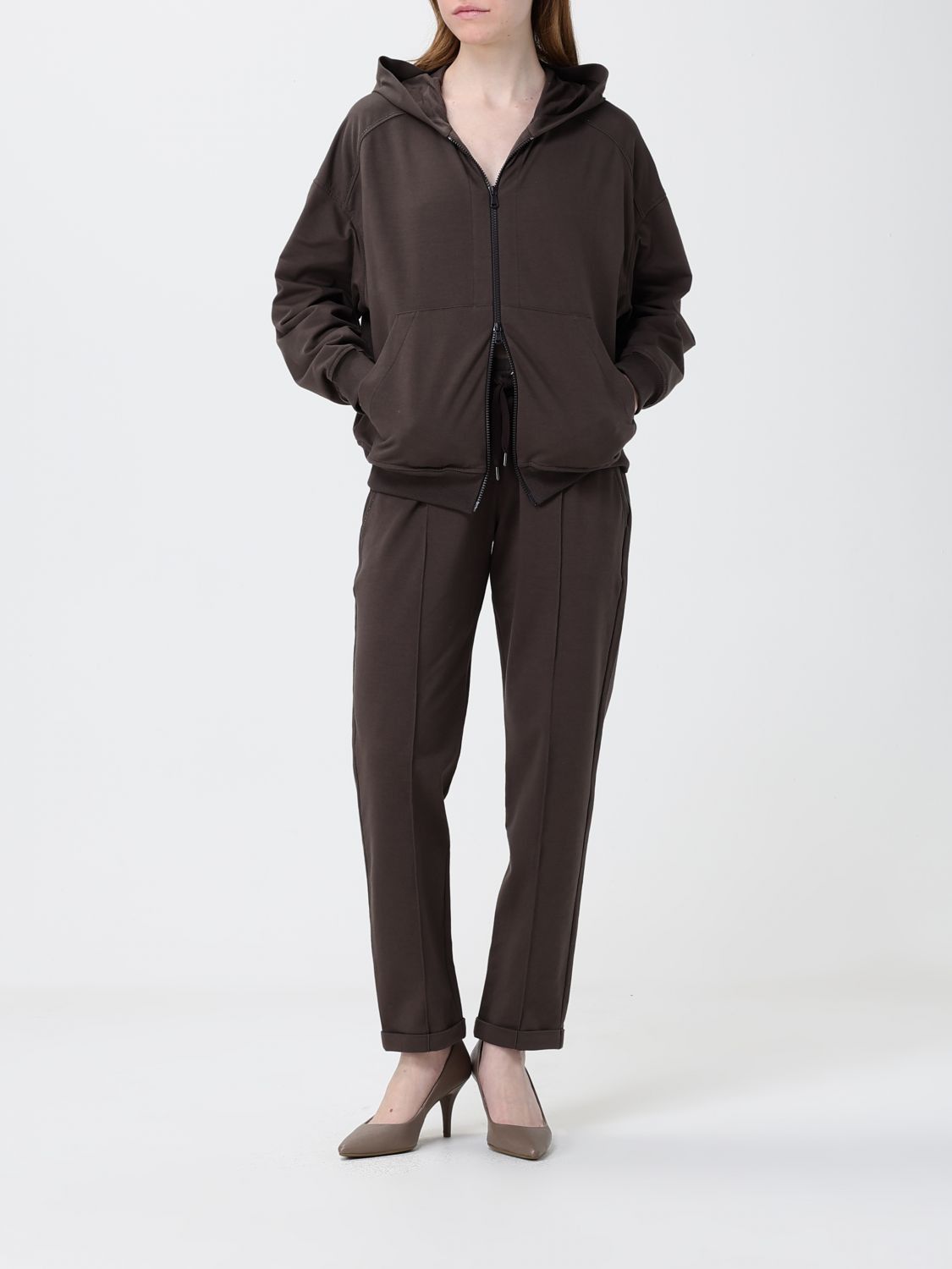 Brunello Cucinelli Brunello Cucinelli Sweatshirt Woman Brown Size M / US 6-8 / IT 42-44 - 2 Thumbnail