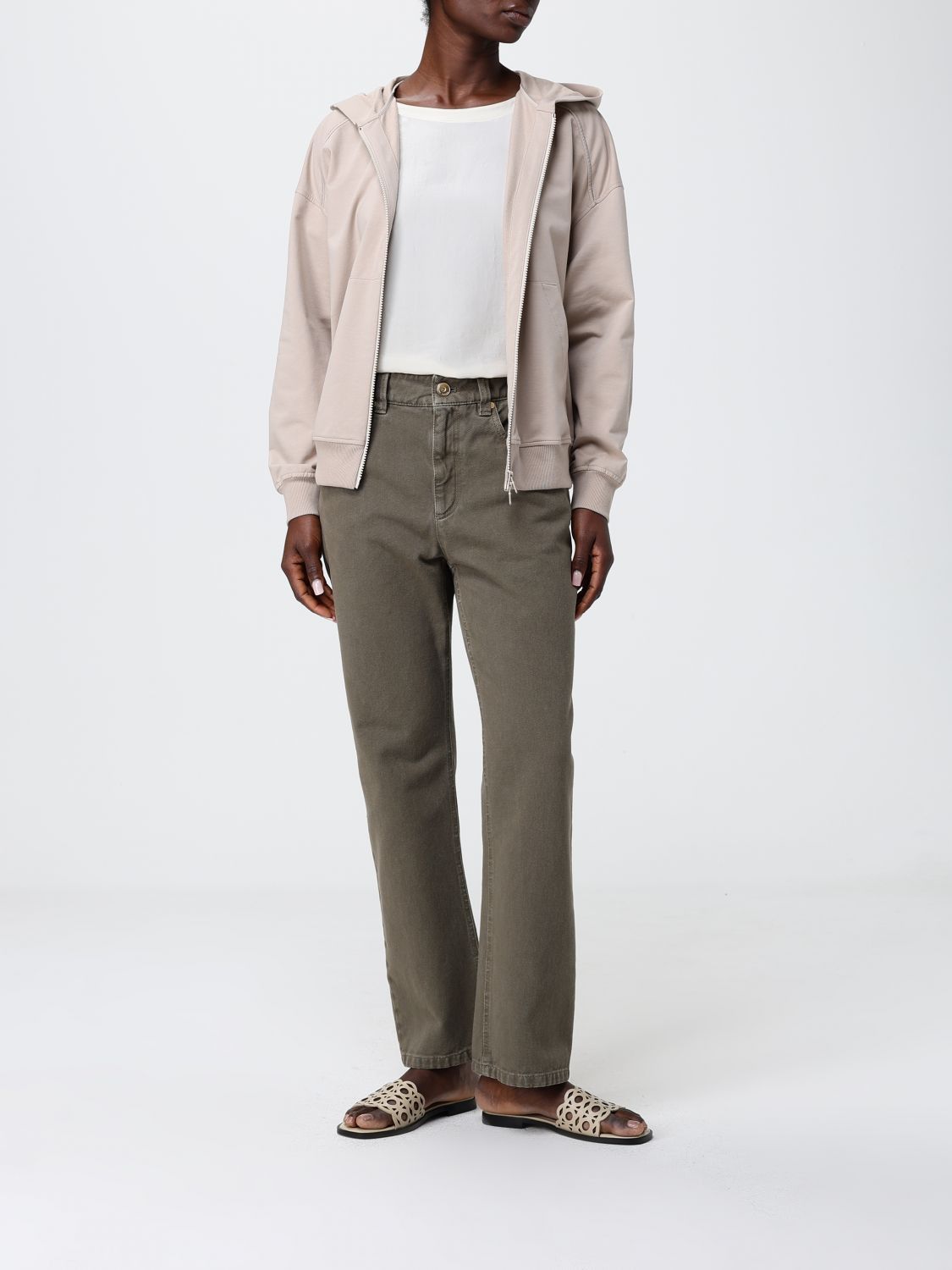 Brunello Cucinelli Brunello Cucinelli Sweatshirt Woman Beige Size S / US 4 / IT 40 - 2 Thumbnail