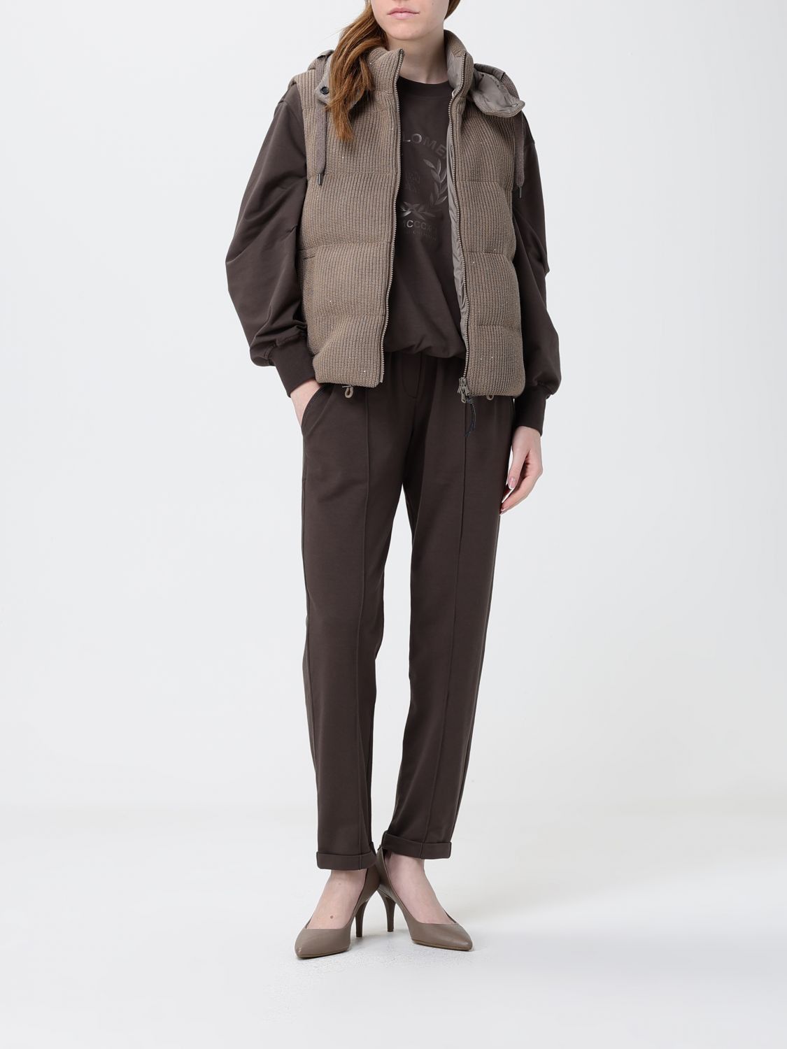 Brunello Cucinelli Brunello Cucinelli Sweatshirt Woman Brown Size S / US 4 / IT 40 - 2 Thumbnail