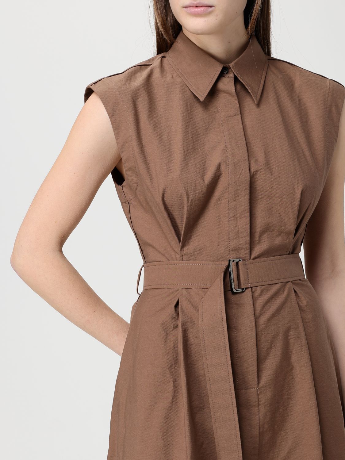 Brunello Cucinelli Brunello Cucinelli Dress Woman Brown Size L / US 10 / IT 46 - 4 Thumbnail