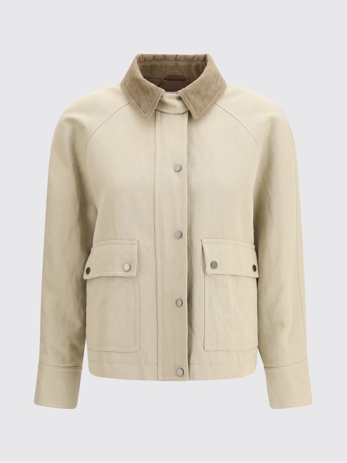 Brunello Cucinelli Brunello Cucinelli Jacket Woman Beige Size M / US 6-8 / IT 42-44 - 2 Thumbnail