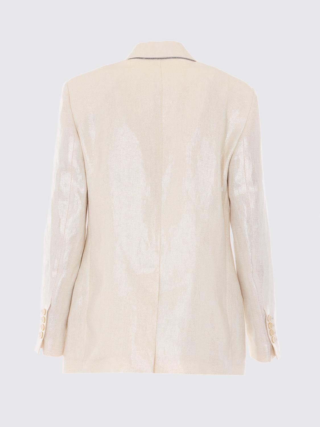 Brunello Cucinelli Brunello Cucinelli Jacket Woman Sand Size XS / US 0-2 / IT 36-38 - 3 Thumbnail