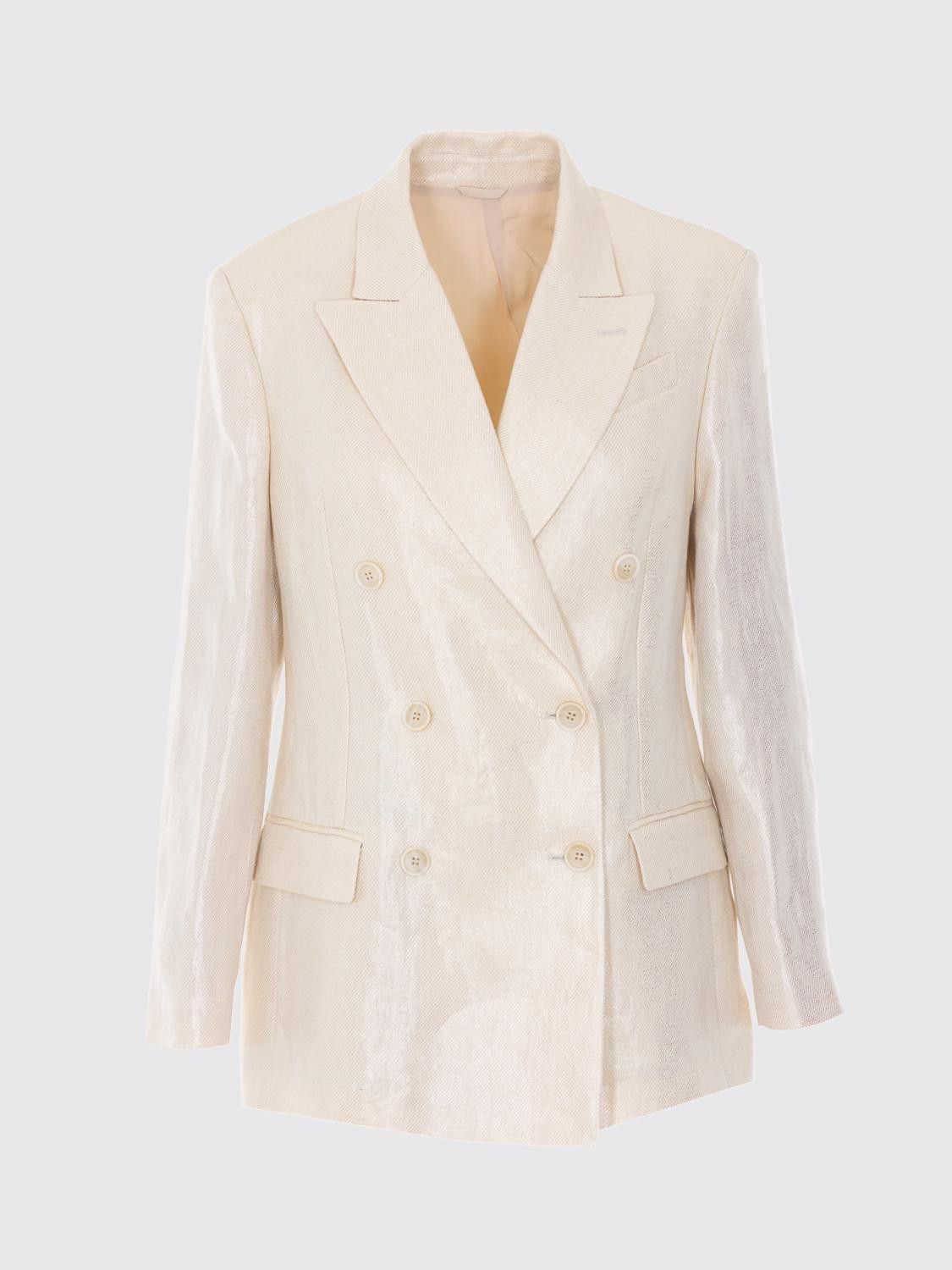 Brunello Cucinelli Brunello Cucinelli Jacket Woman Sand Size S / US 4 / IT 40 - 2 Thumbnail