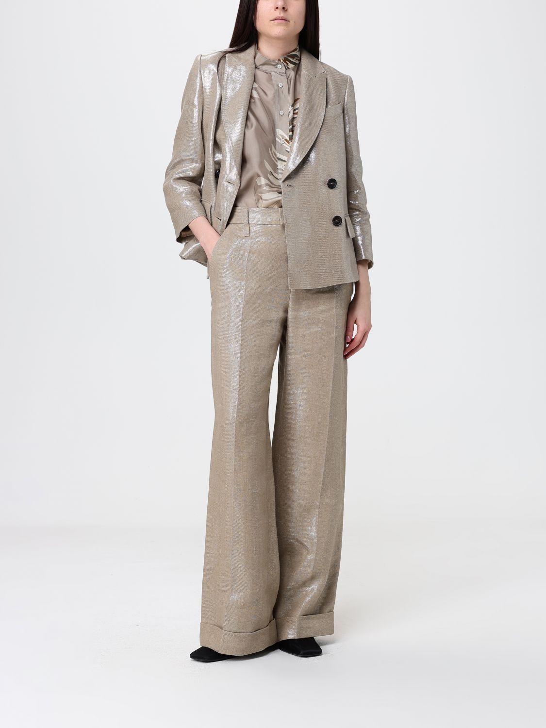 Brunello Cucinelli Brunello Cucinelli Jacket Woman Beige Size XS / US 0-2 / IT 36-38 - 2 Thumbnail