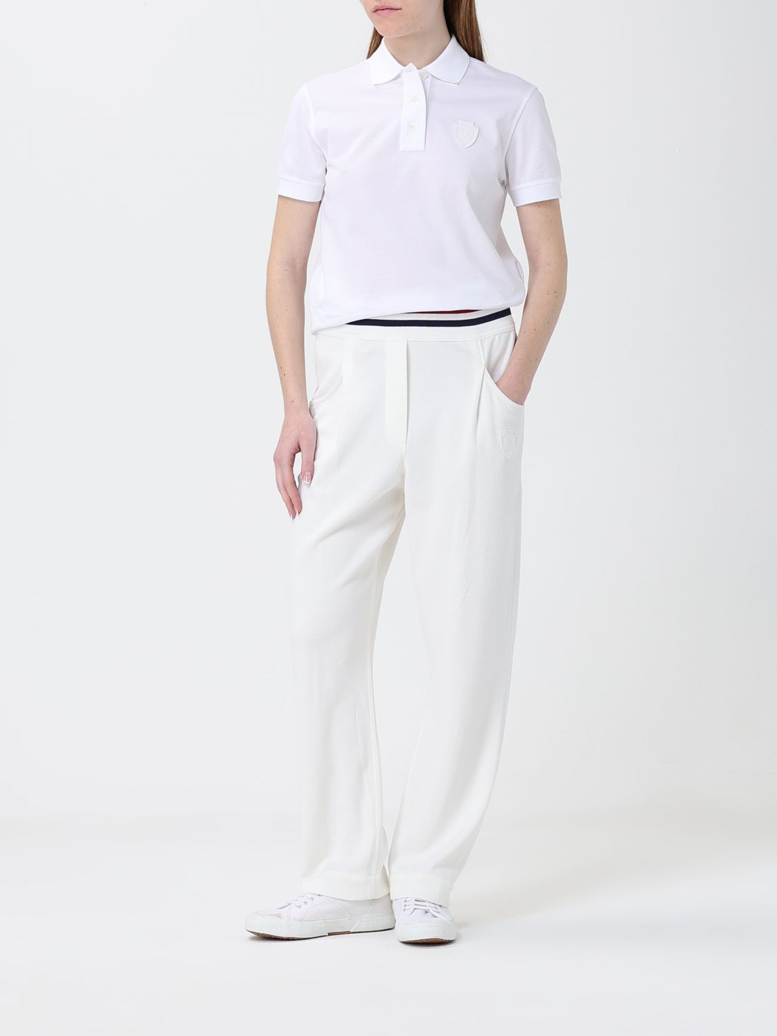 Brunello Cucinelli Brunello Cucinelli Polo Shirt Woman White Size M / US 6-8 / IT 42-44 - 2 Thumbnail