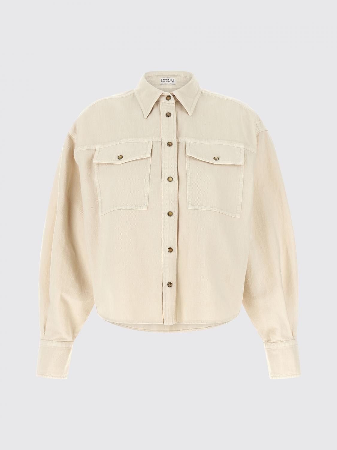 Brunello Cucinelli Brunello Cucinelli Shirt Woman Beige Size S / US 4 / IT 40 - 2 Thumbnail