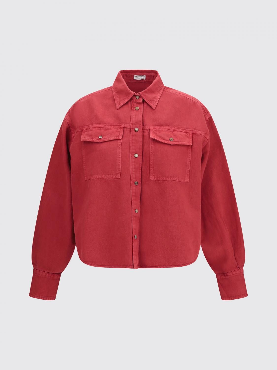 Brunello Cucinelli Brunello Cucinelli Shirt Woman Red Size L / US 10 / IT 46 - 2 Thumbnail