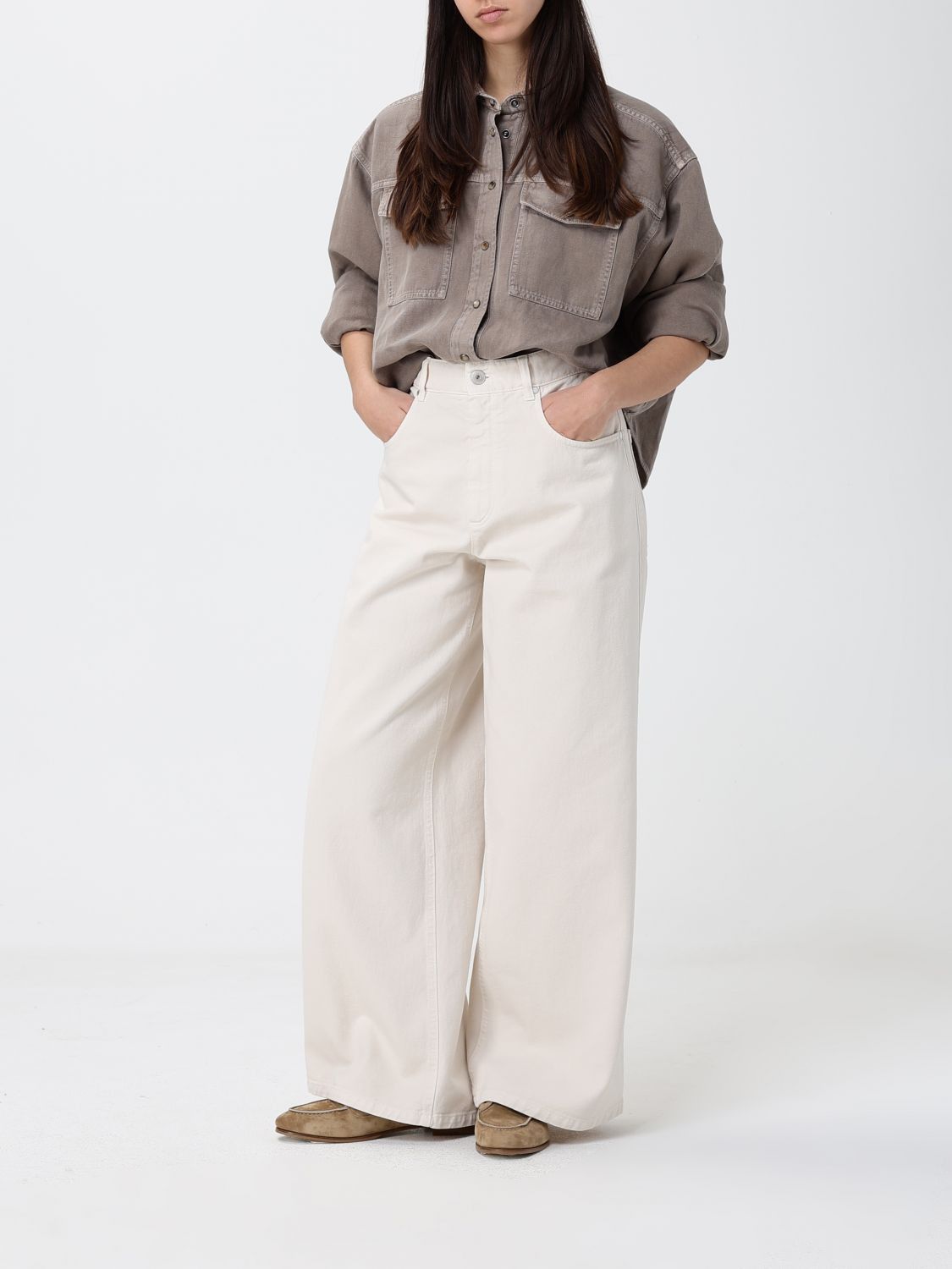 Brunello Cucinelli Brunello Cucinelli Shirt Woman Brown Size M / US 6-8 / IT 42-44 - 2 Thumbnail