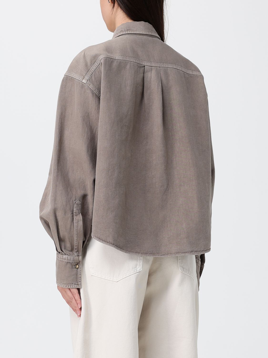 Brunello Cucinelli Brunello Cucinelli Shirt Woman Brown Size S / US 4 / IT 40 - 3 Thumbnail