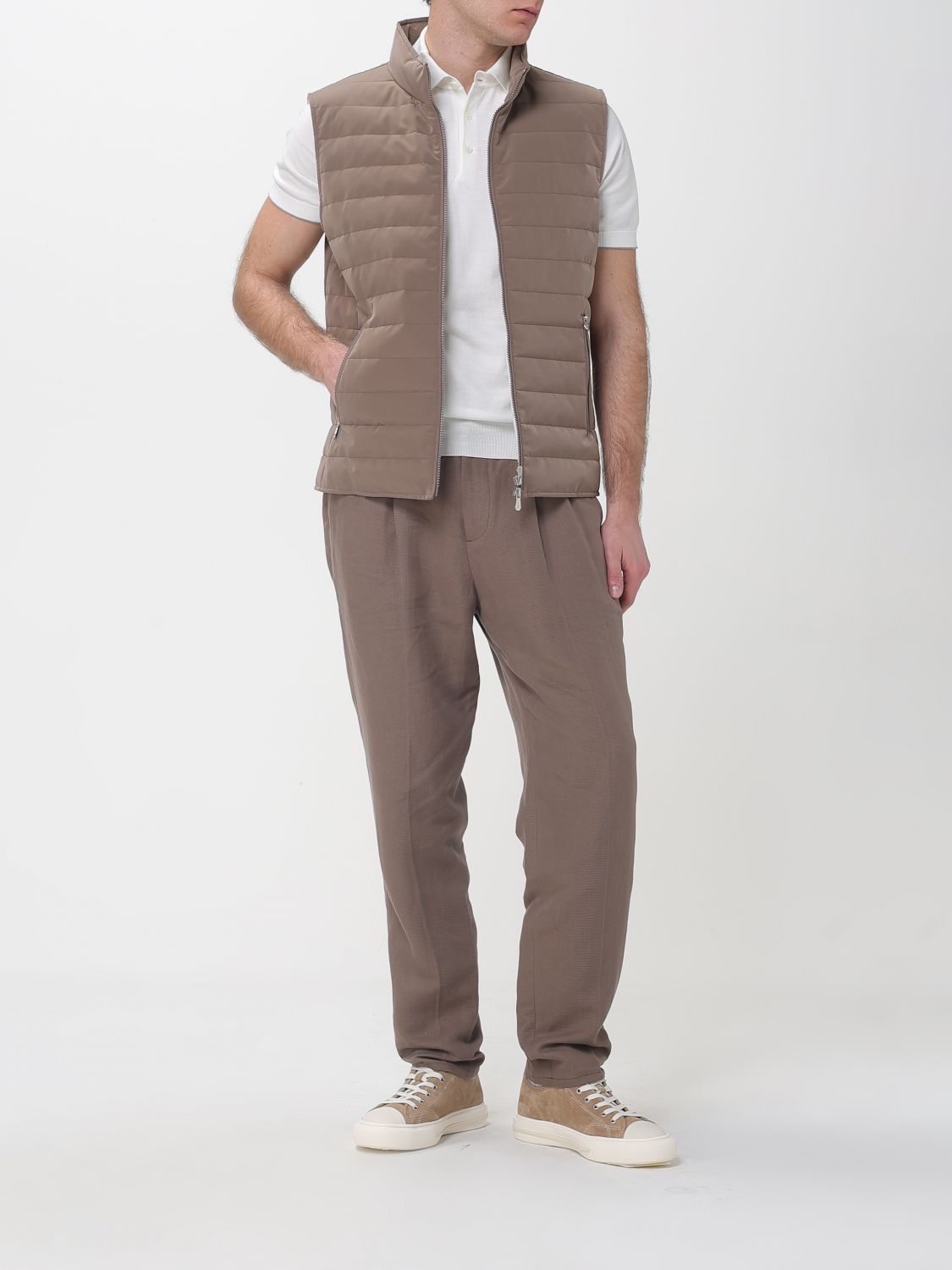 Brunello Cucinelli Brunello Cucinelli Suit Vest Men Beige Size US XL / EU 56 / 4 - 2 Thumbnail