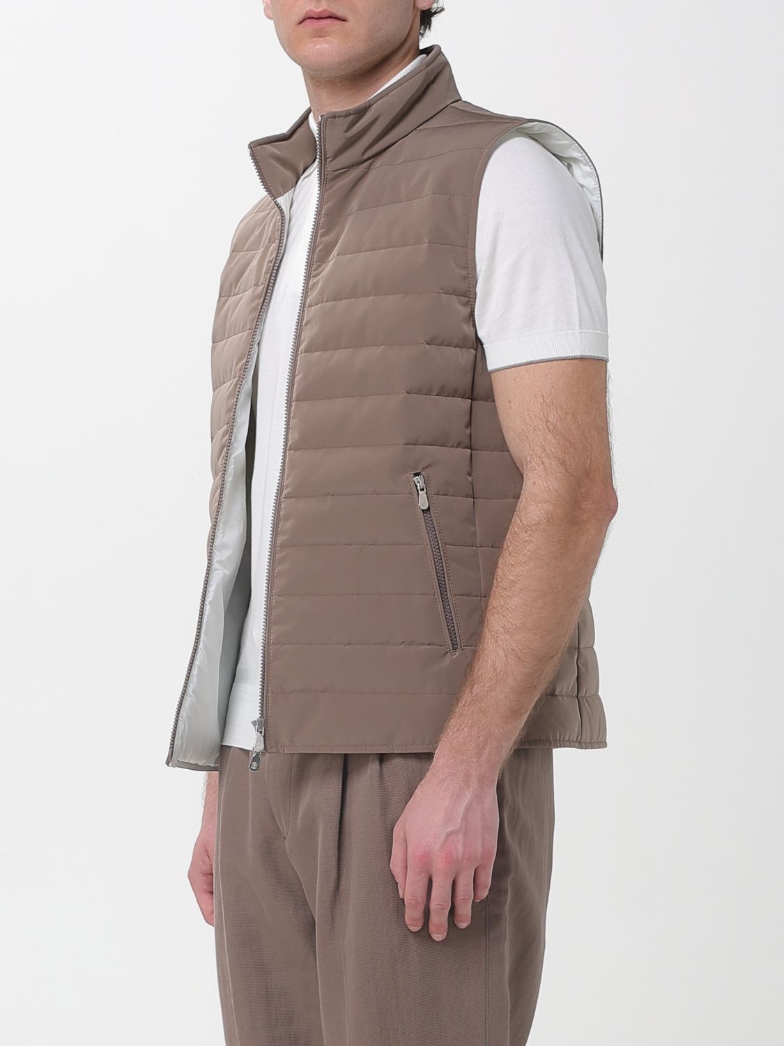 Brunello Cucinelli Brunello Cucinelli Suit Vest Men Beige Size US XL / EU 56 / 4 - 4 Thumbnail