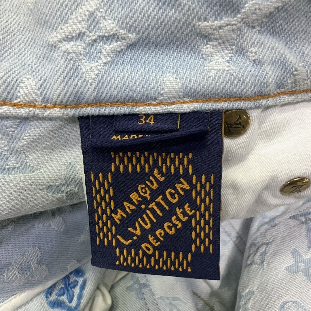 Louis Vuitton Louis Vuitton x Tyler Monogram Print Denim Jeans 34 Size US 34 / EU 50 - 4 Thumbnail