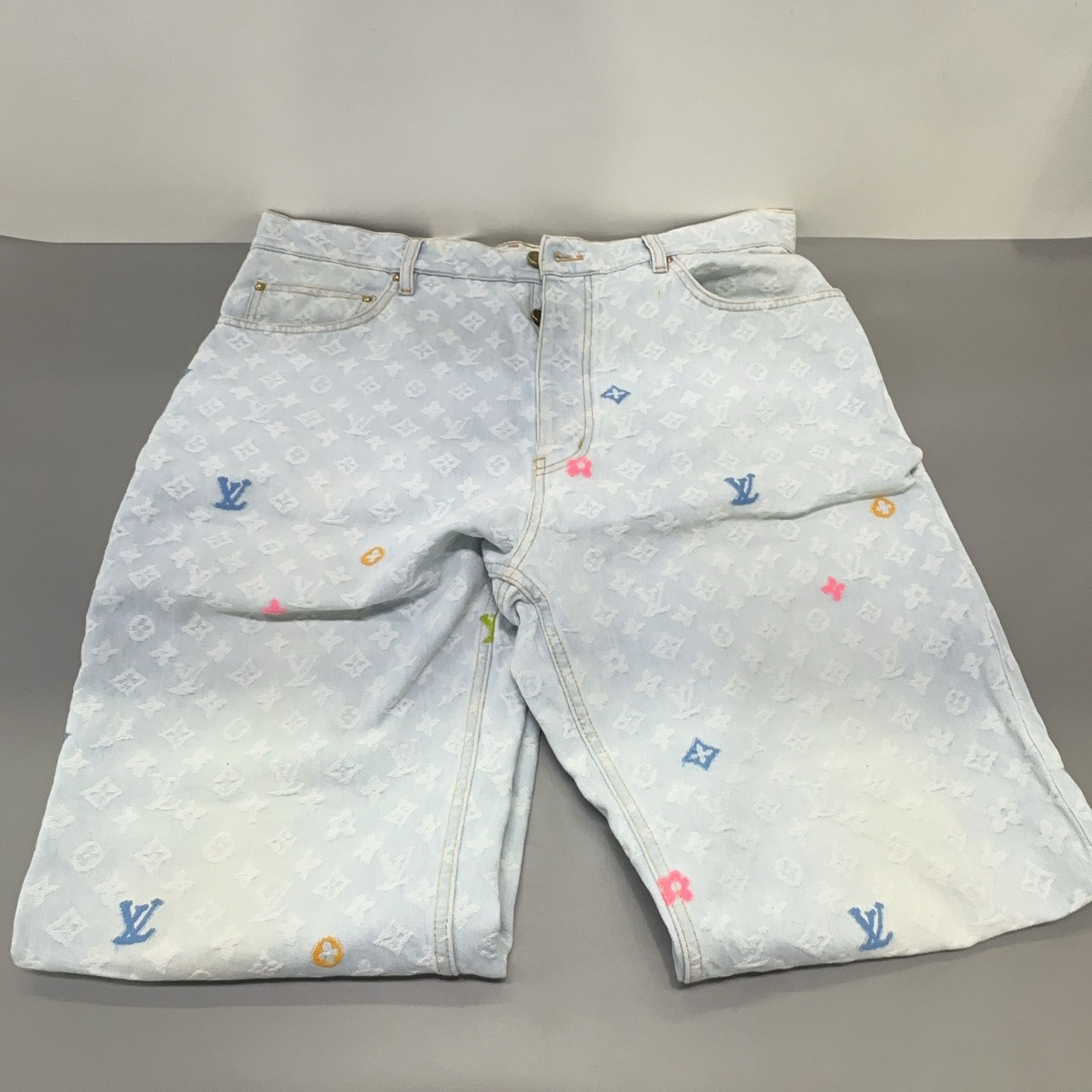 Louis Vuitton Louis Vuitton x Tyler Monogram Print Denim Jeans 34 Size US 34 / EU 50 - 8 Thumbnail